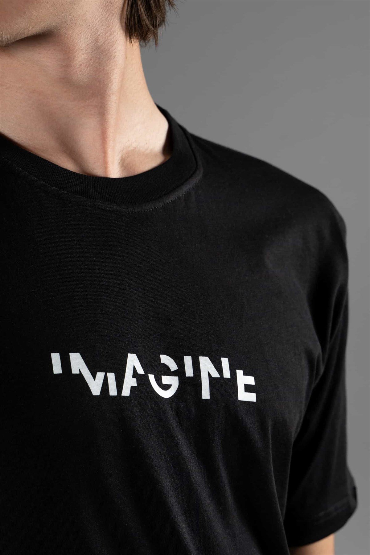 Erkek Imagine Siyah T-Shirt