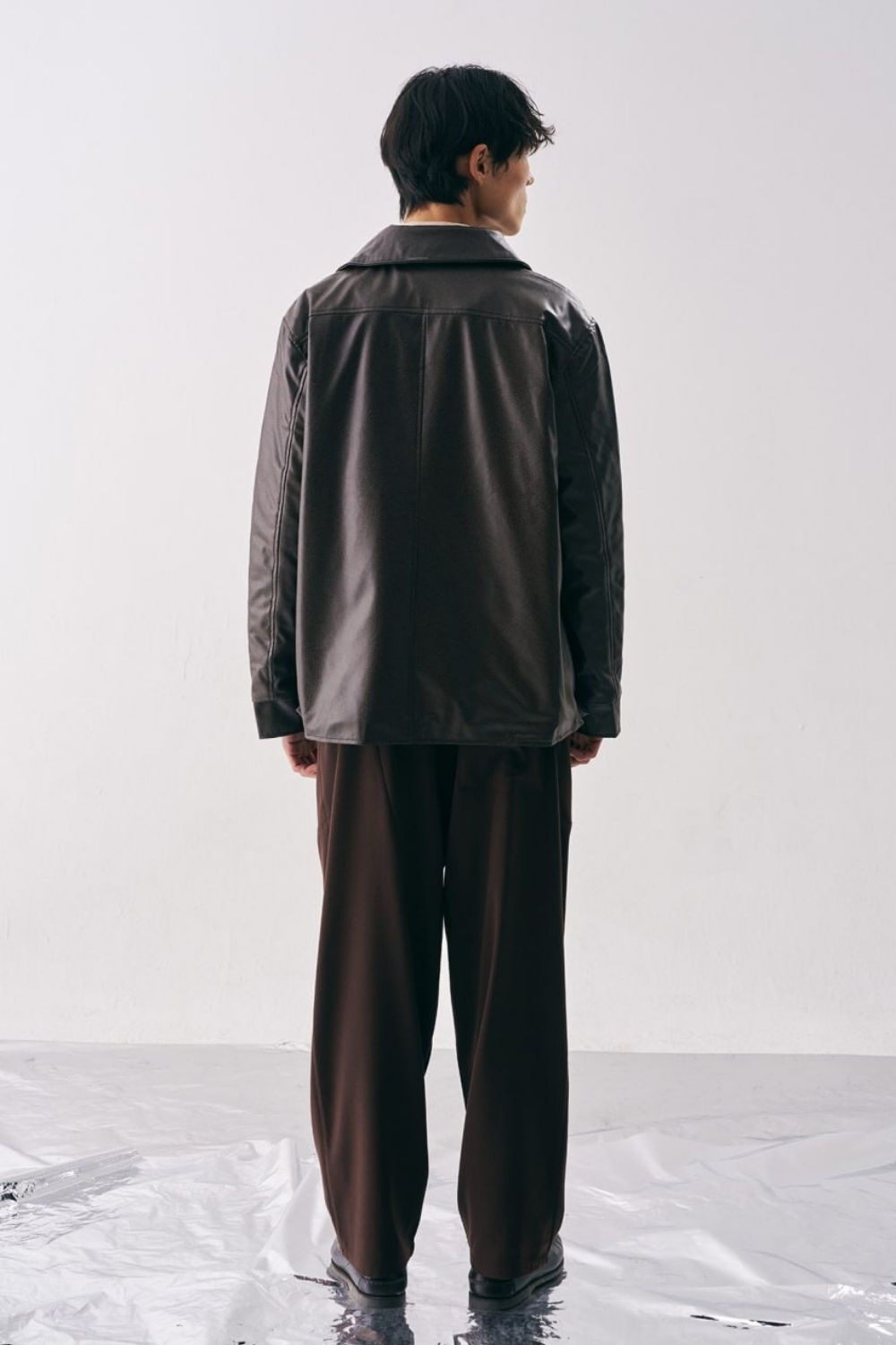 Erkek Kahverengi Deri Ceket