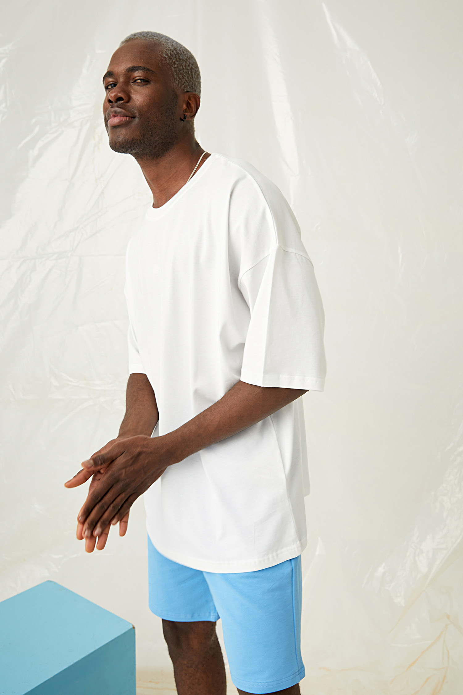 Erkek King Oversize Beyaz T-Shirt