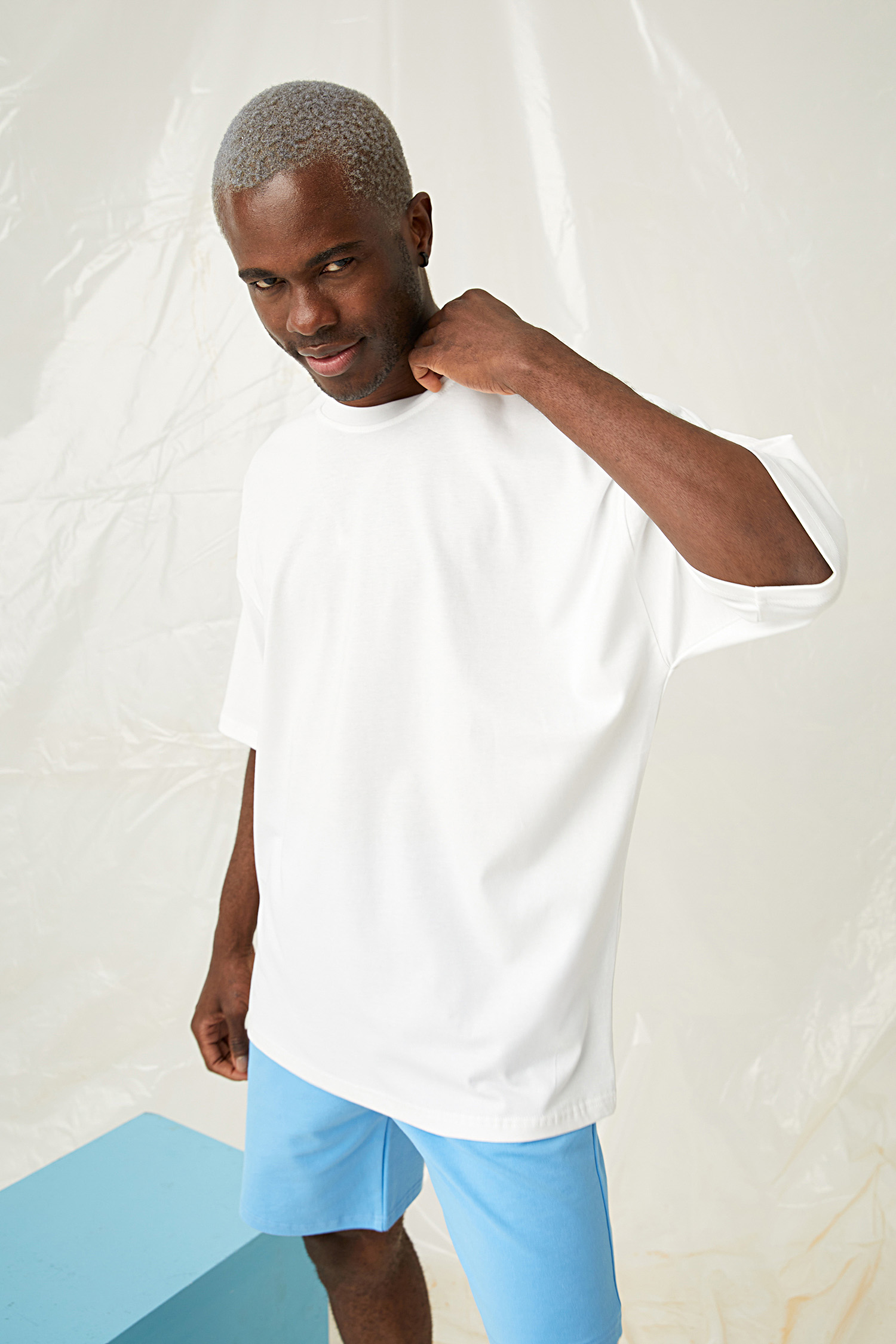 Erkek King Oversize Beyaz T-Shirt