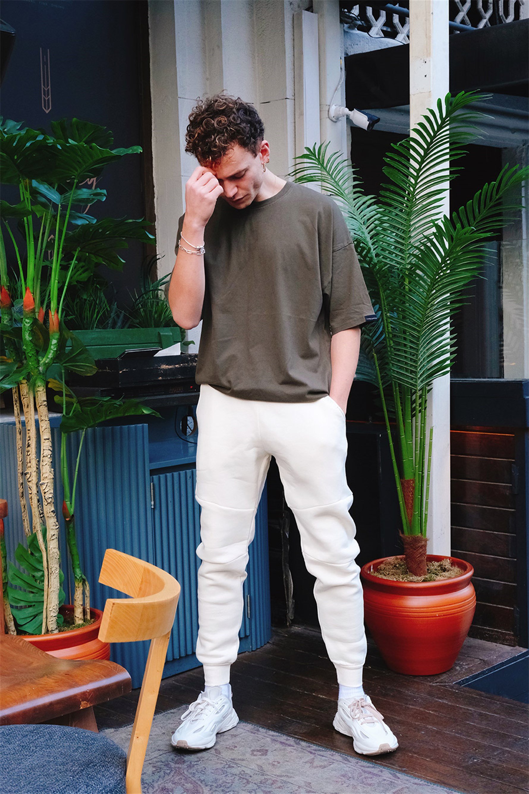 Erkek Krem Eşofman Alt