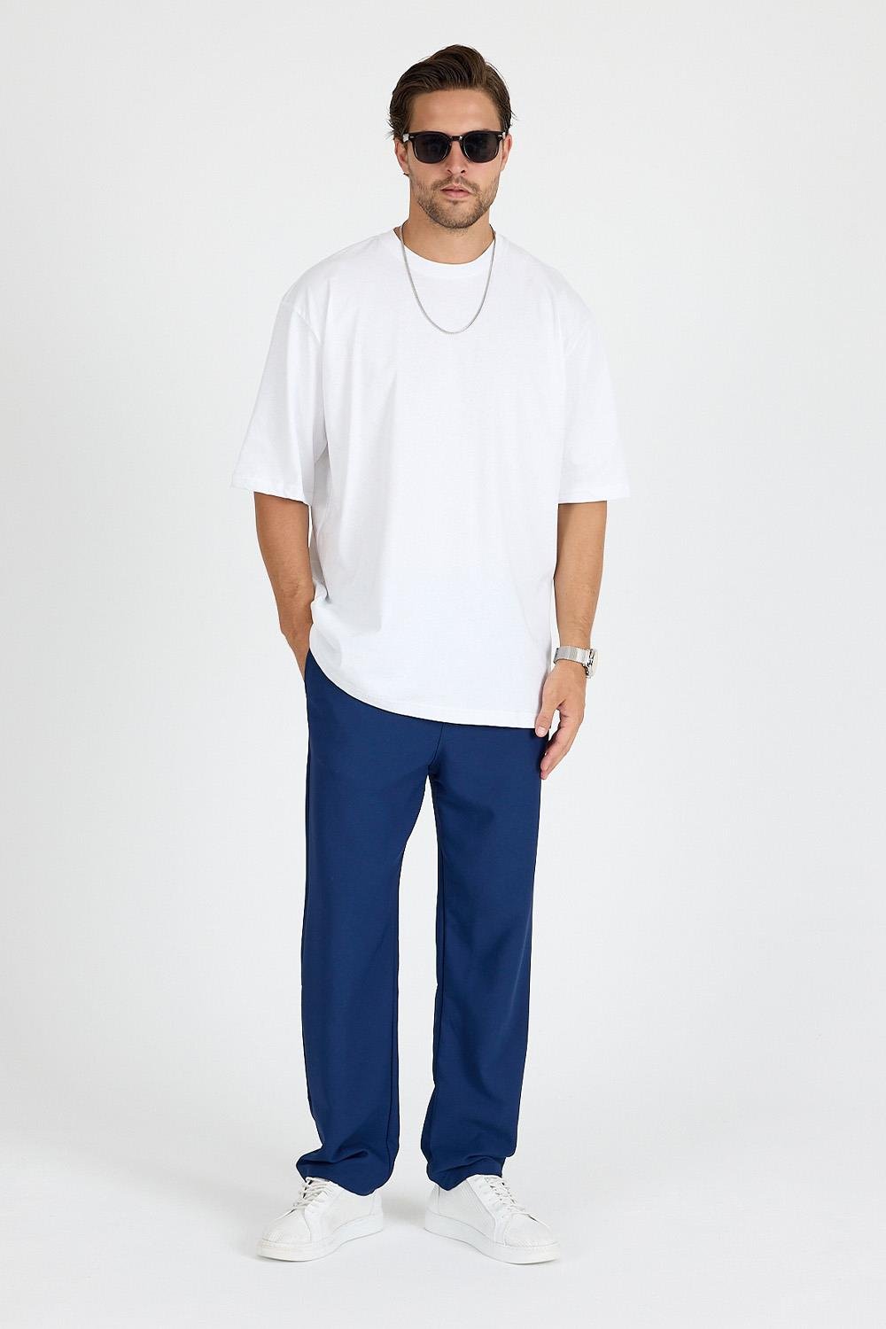 Erkek Lacivert Baggy Pantolon