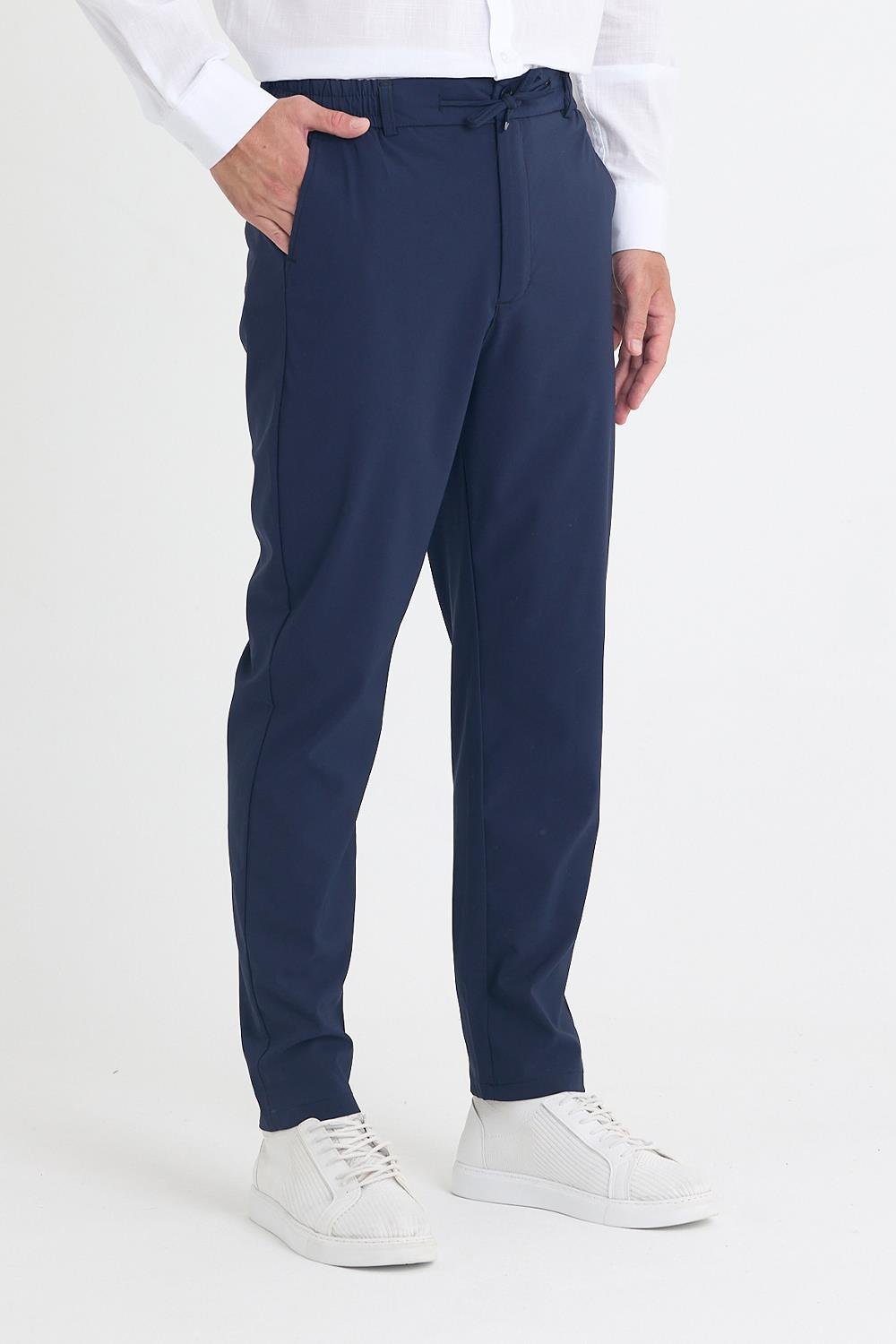 Erkek Lacivert Jogger Kumaş Pantolon