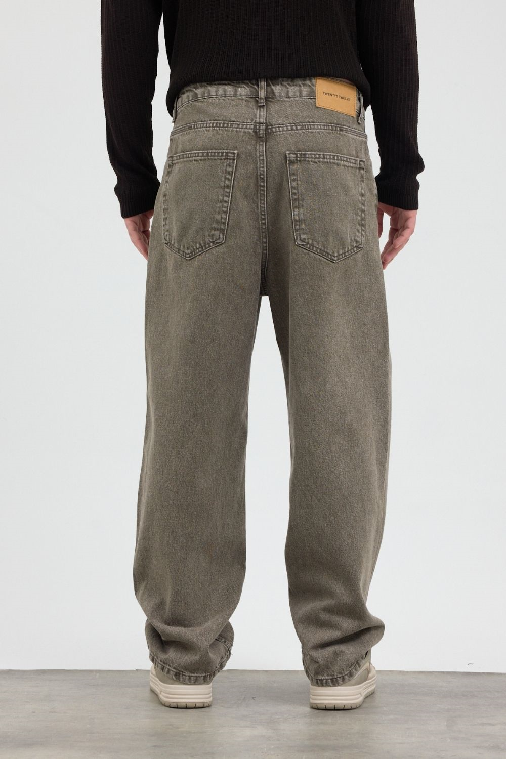 Erkek Loose Fit Haki Kot Pantolon