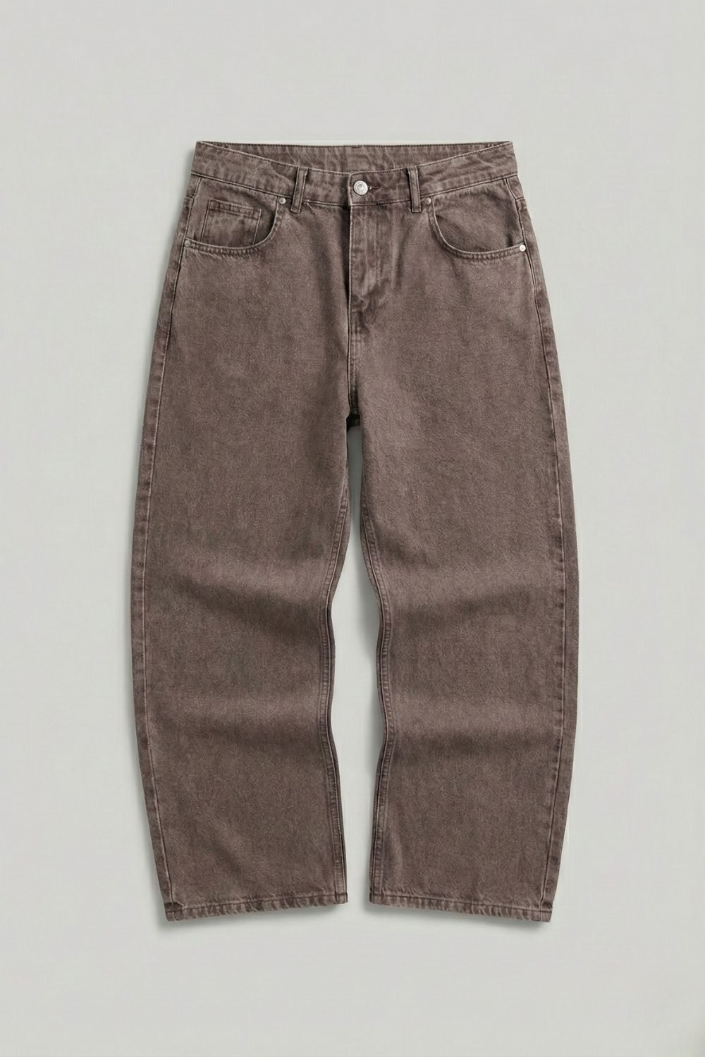 Erkek Loose Fit Kahverengi Pantolon