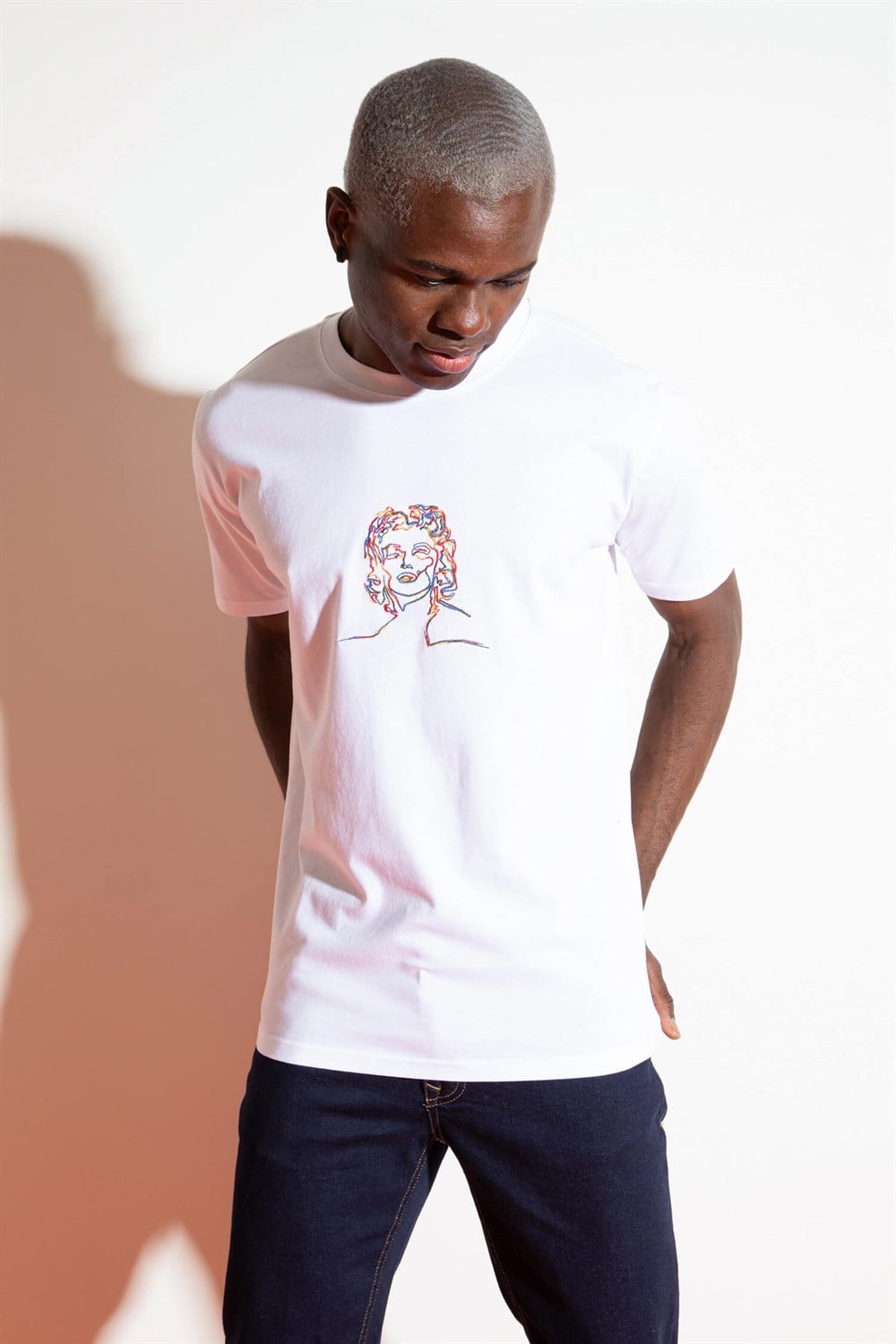 Erkek M.M. Beyaz T-Shirt