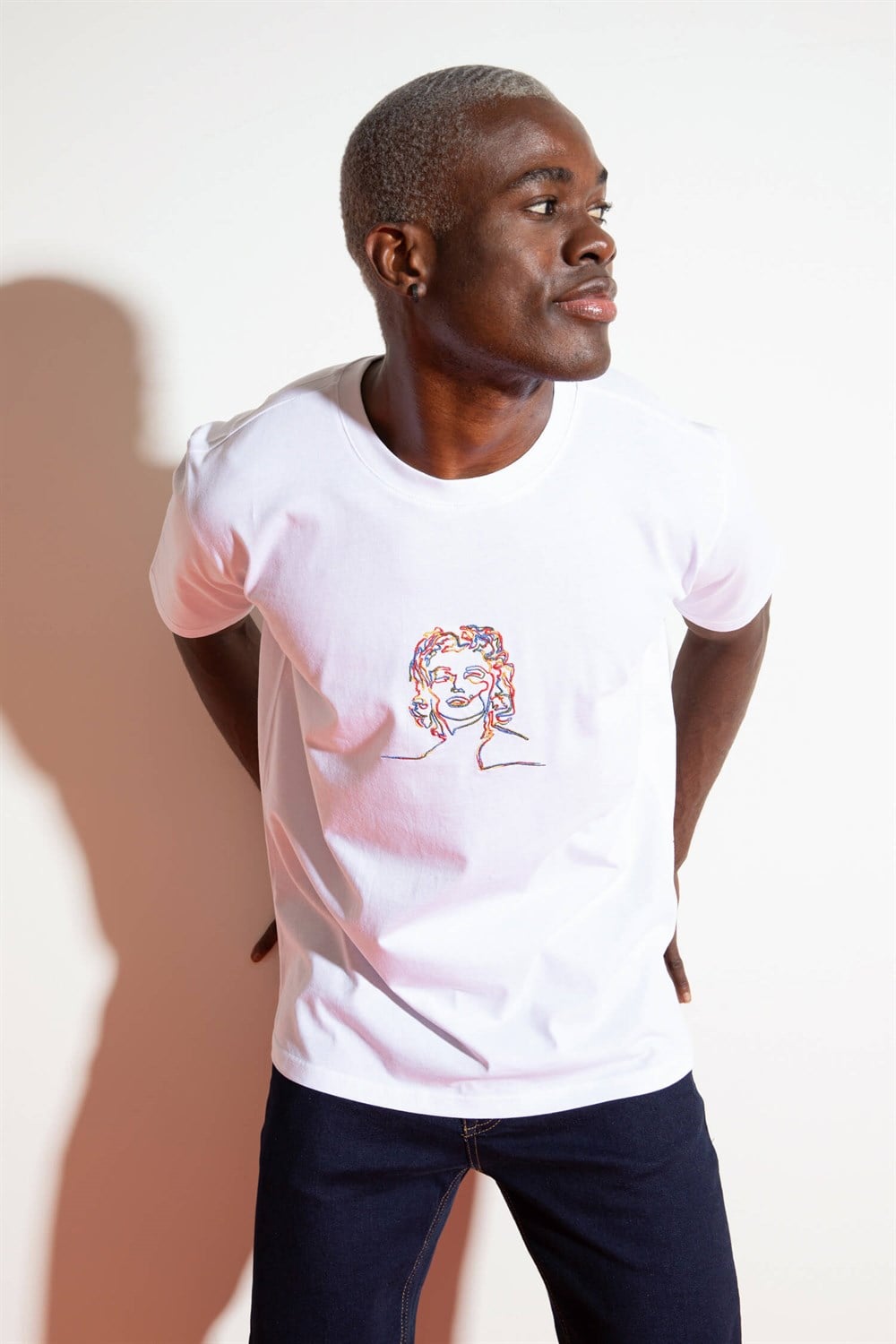 Erkek M.M. Beyaz T-Shirt