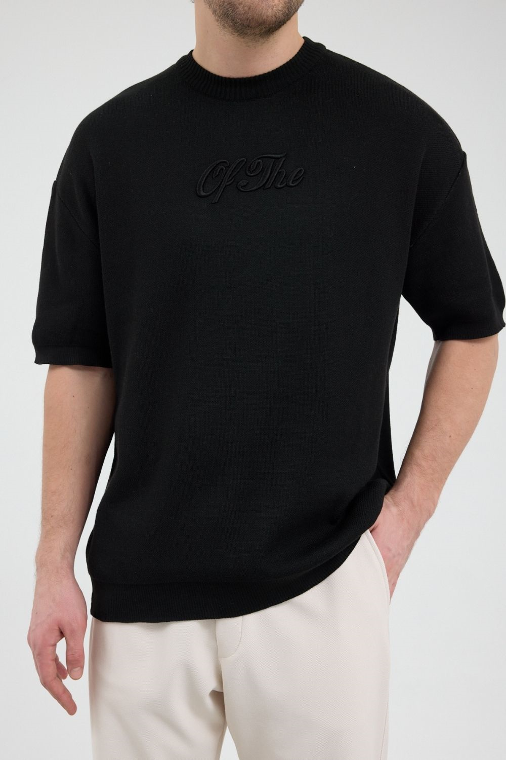 Erkek Of The Siyah Triko T-Shirt