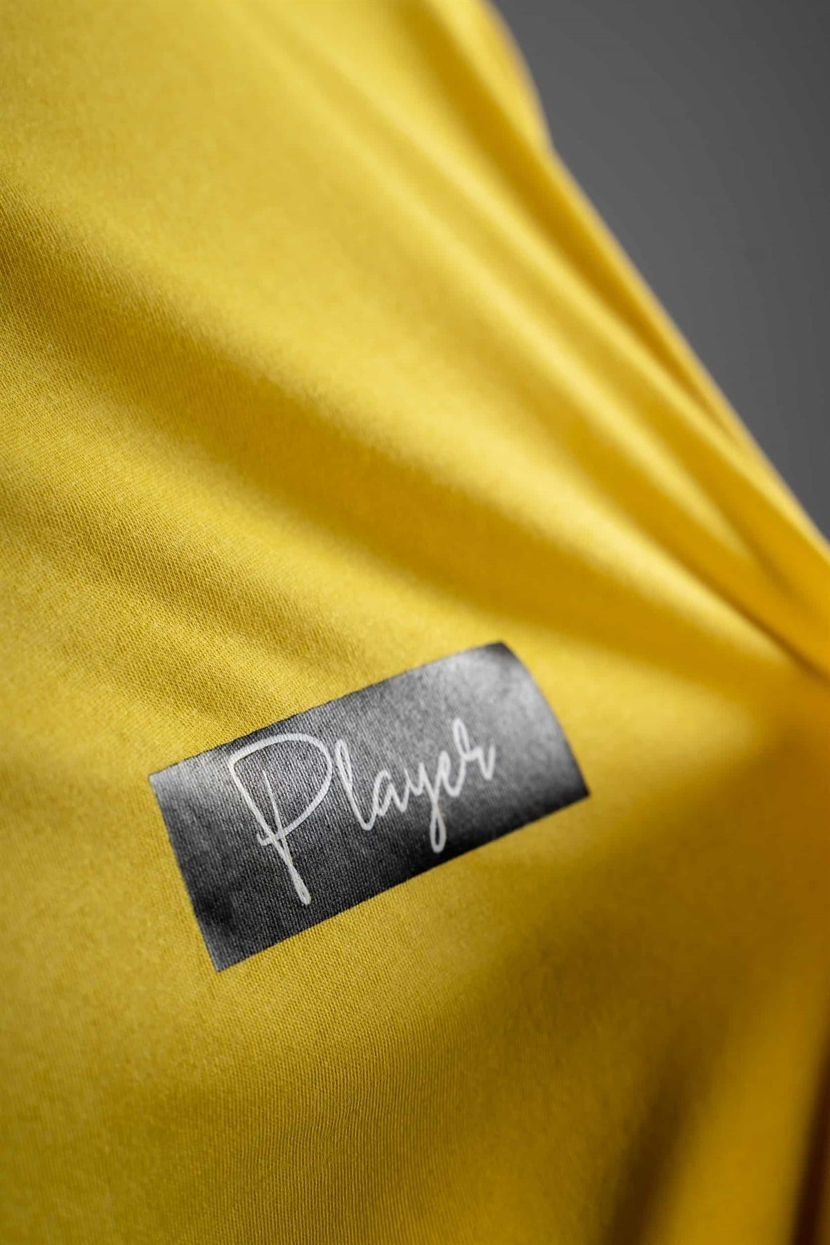 Erkek Oversize Player Sarı T-Shirt