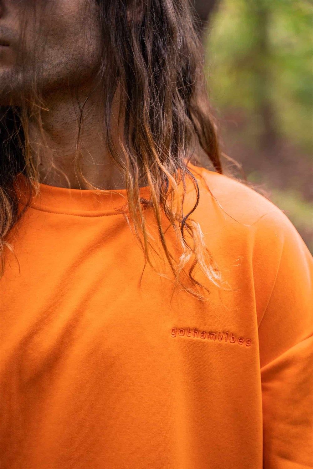 Erkek Oversize Turuncu Sweatshirt