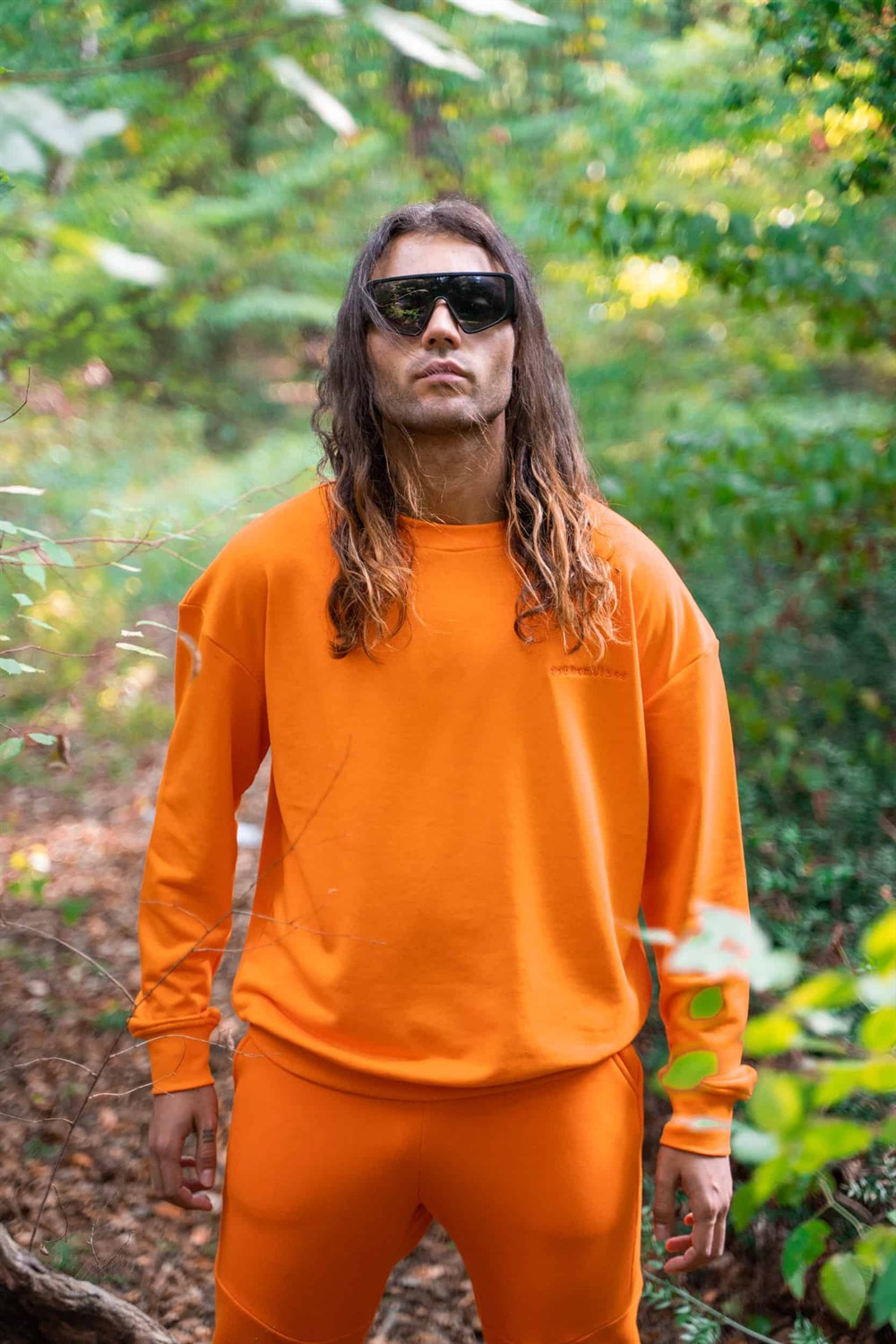 Erkek Oversize Turuncu Sweatshirt