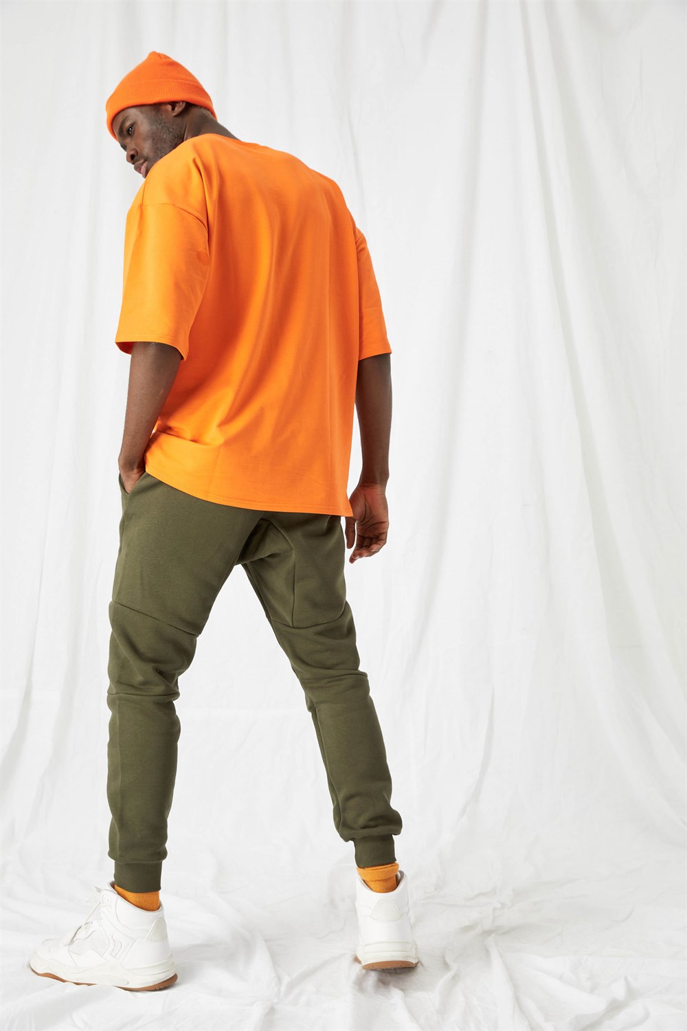 Erkek Oversize Turuncu T-Shirt