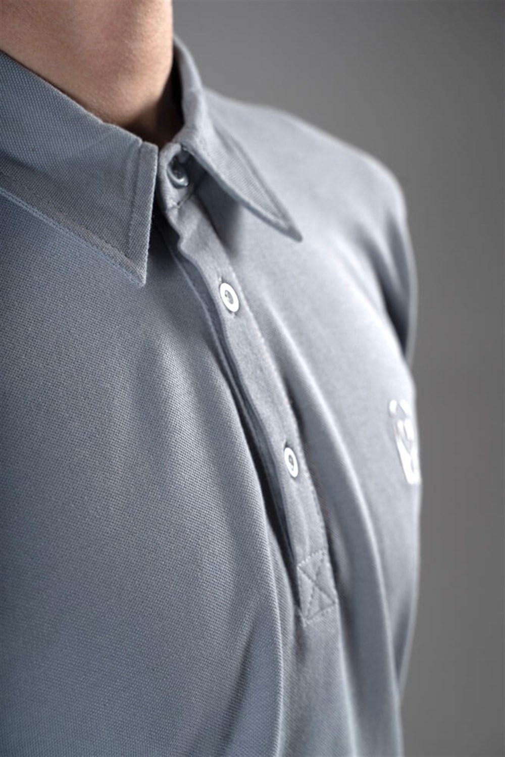 Erkek Polo Yaka Gri T-Shirt