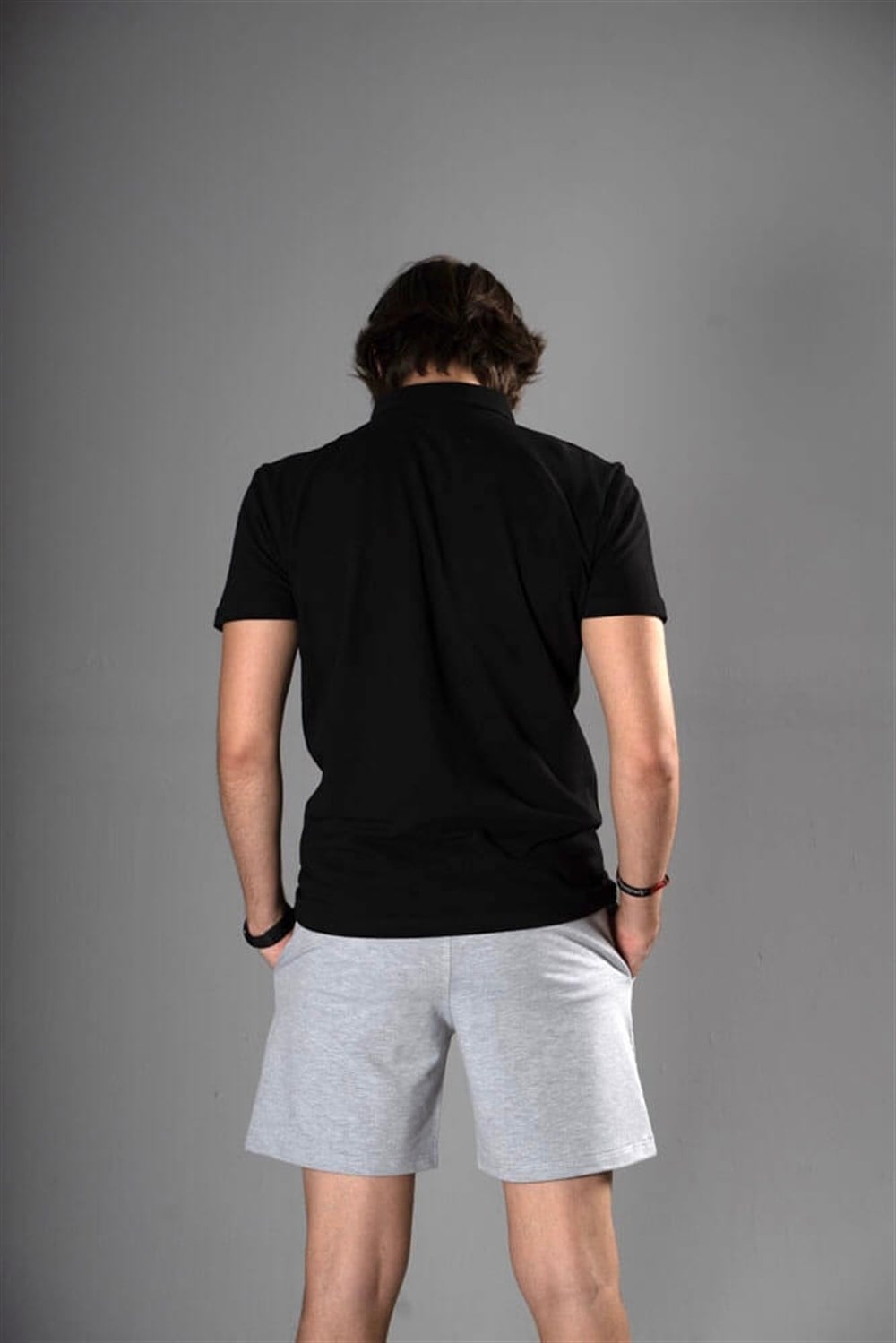 Erkek Polo Yaka Siyah T-Shirt