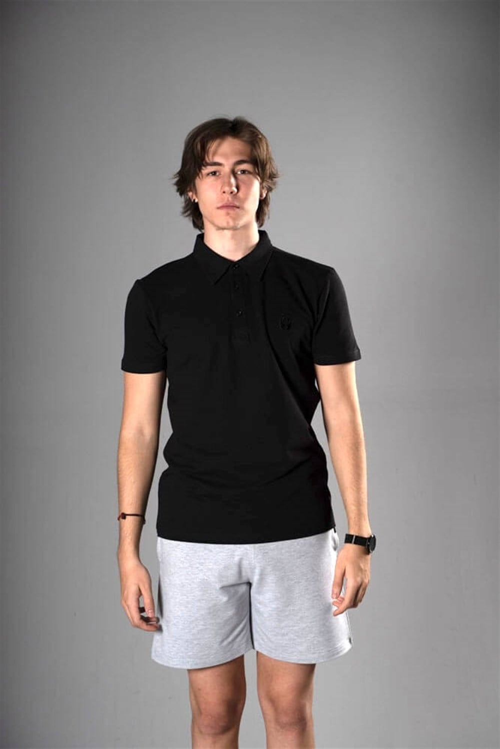 Erkek Polo Yaka Siyah T-Shirt