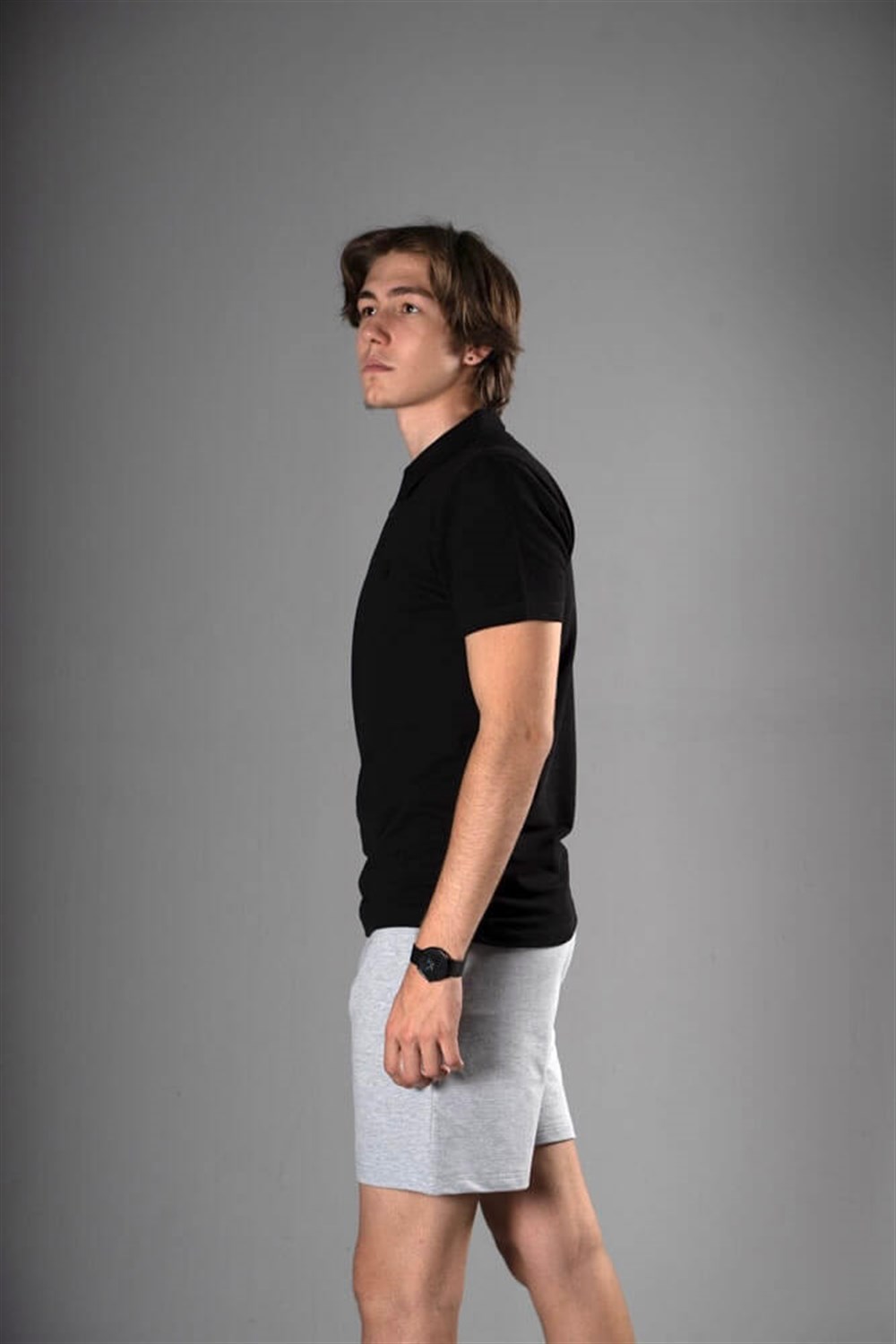Erkek Polo Yaka Siyah T-Shirt