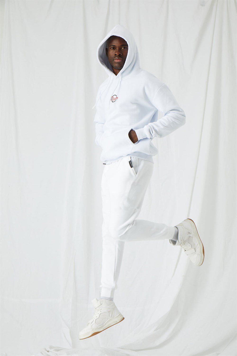 Erkek Rahat Kesim Beyaz Eşofman Alt