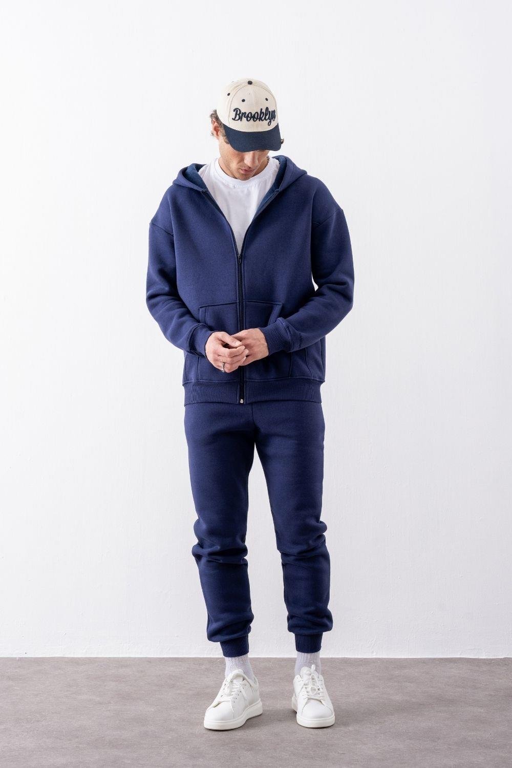 Erkek Rahat Kesim Lacivert Eşofman Alt