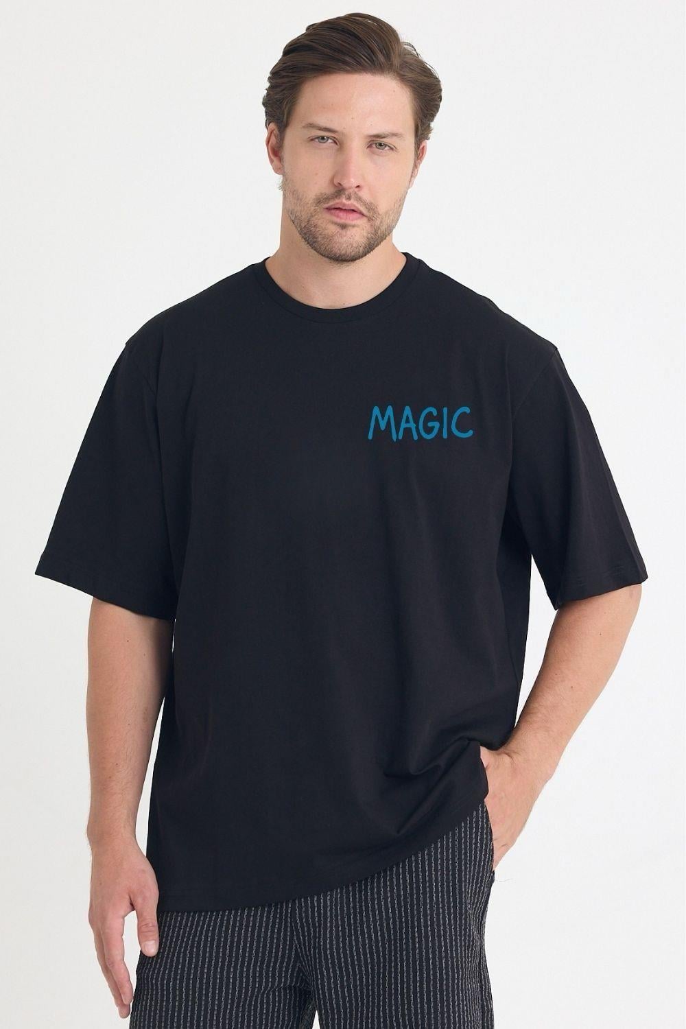 Erkek Relaxed 006 Oversize Siyah T-Shirt