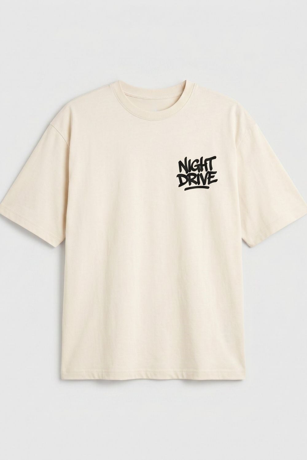 Erkek Relaxed 012 Oversize Krem T-Shirt