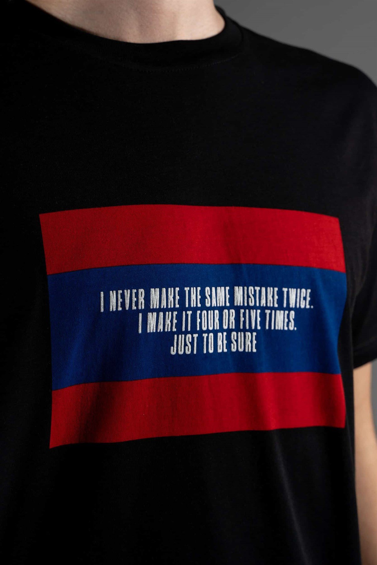 Erkek Same Mistake Siyah T-Shirt
