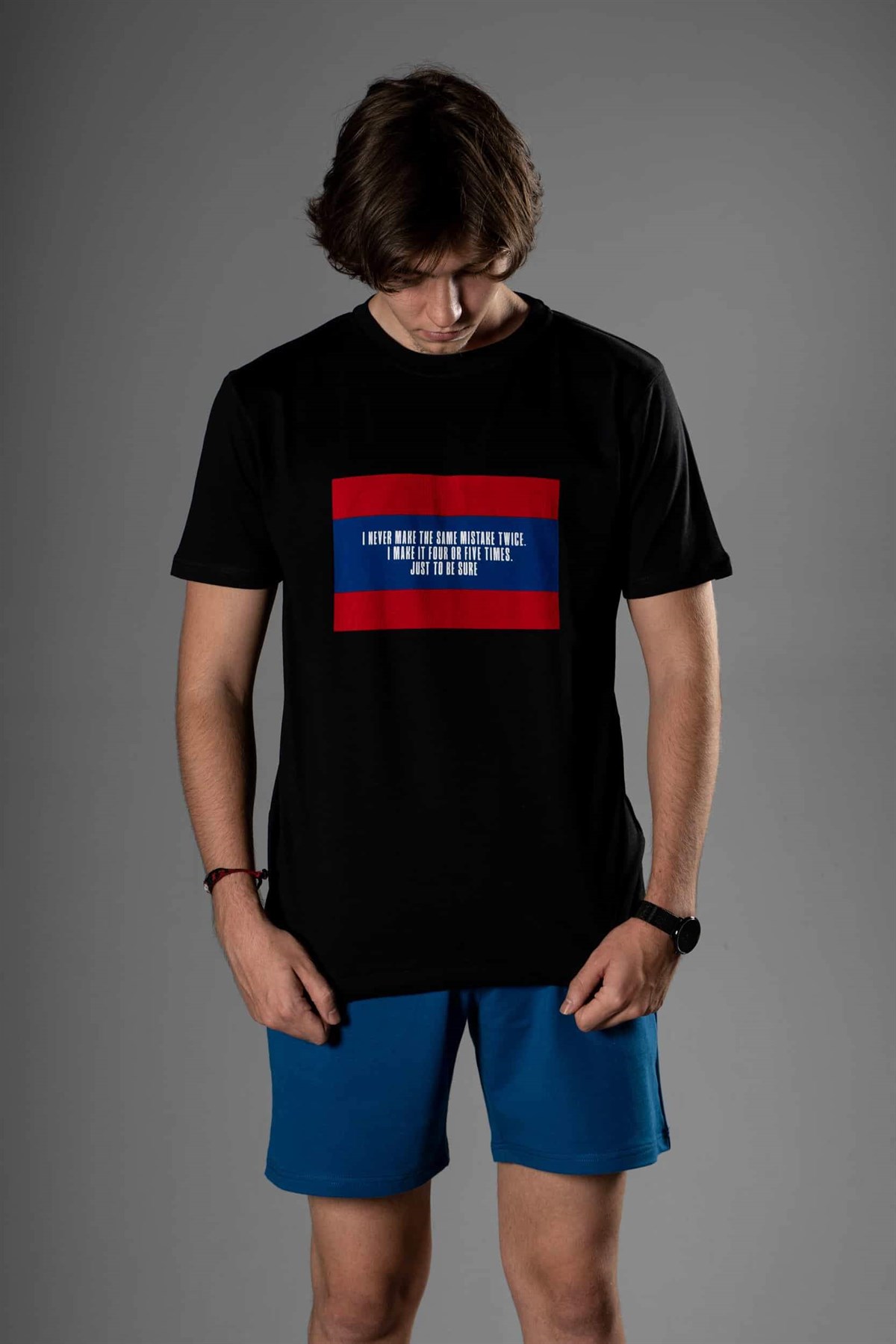 Erkek Same Mistake Siyah T-Shirt