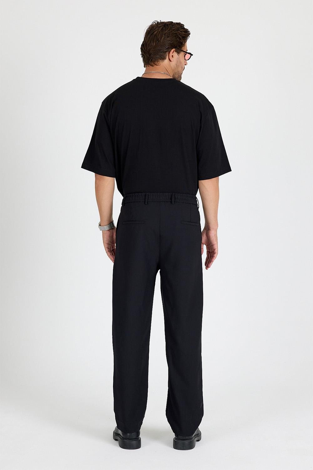 Erkek Siyah Baggy Pantolon