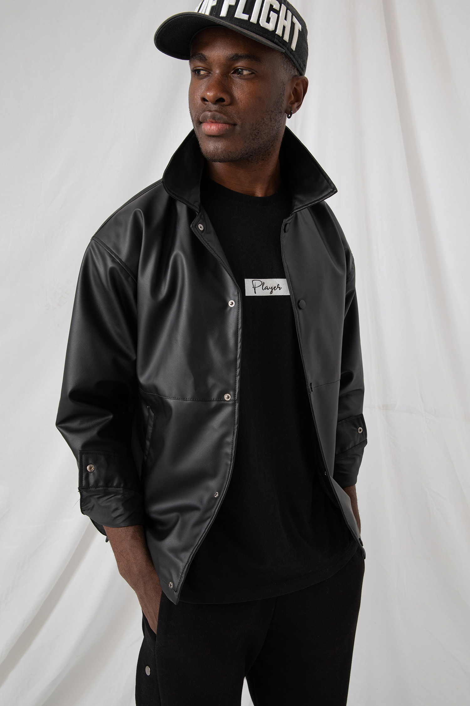 Erkek Siyah Deri Ceket