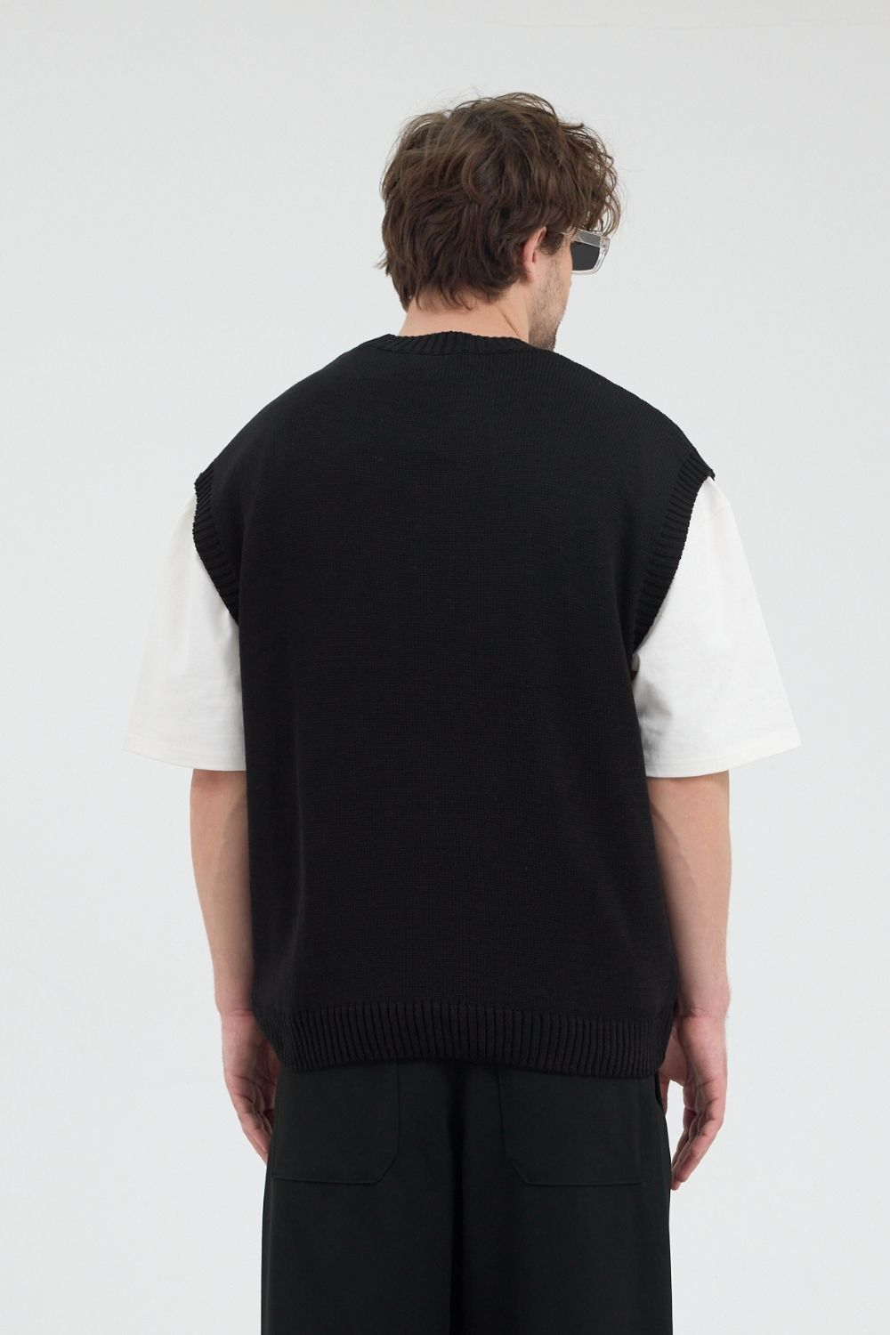 Erkek Siyah Jakarlı Süveter