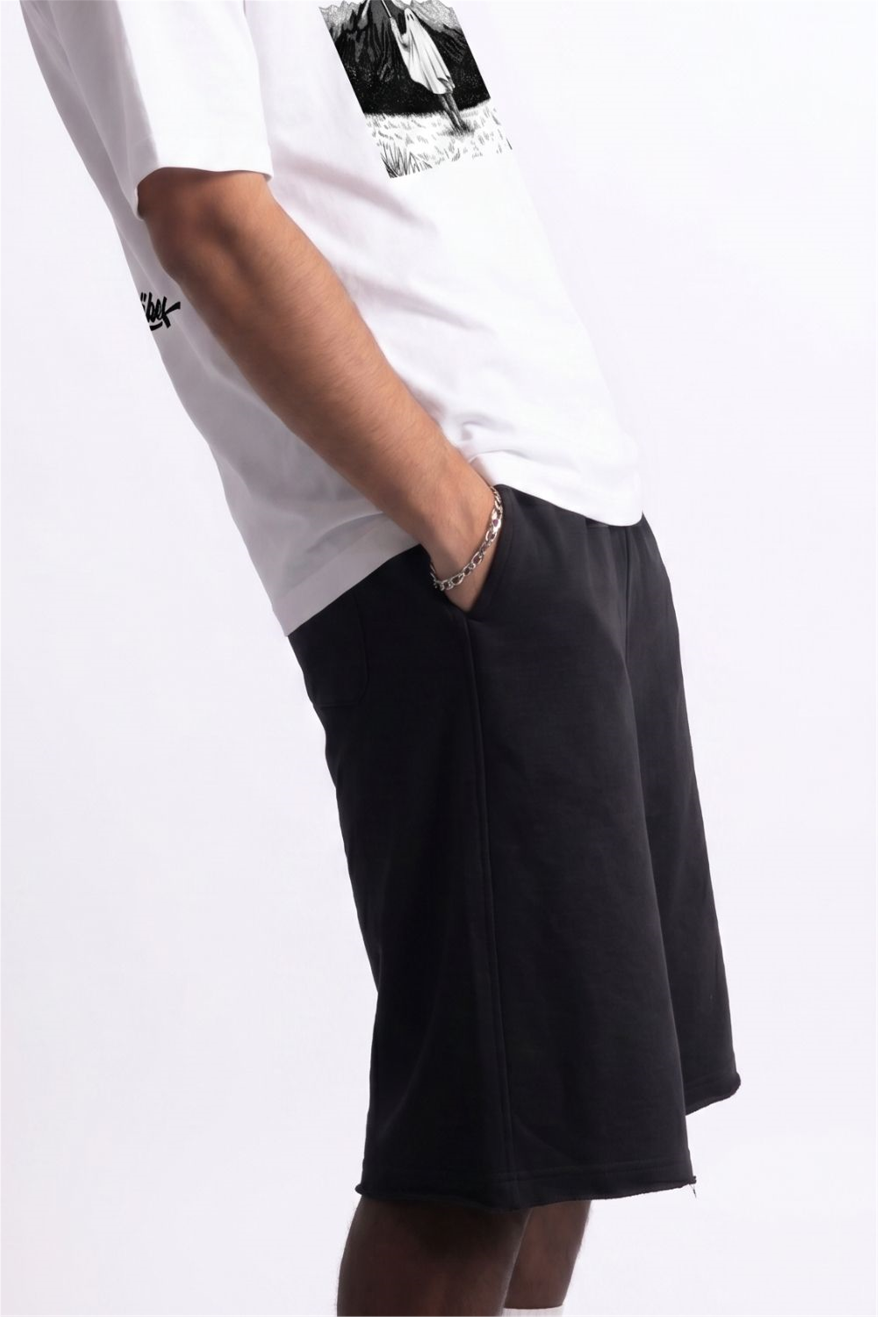 Erkek Siyah Yang Jorts