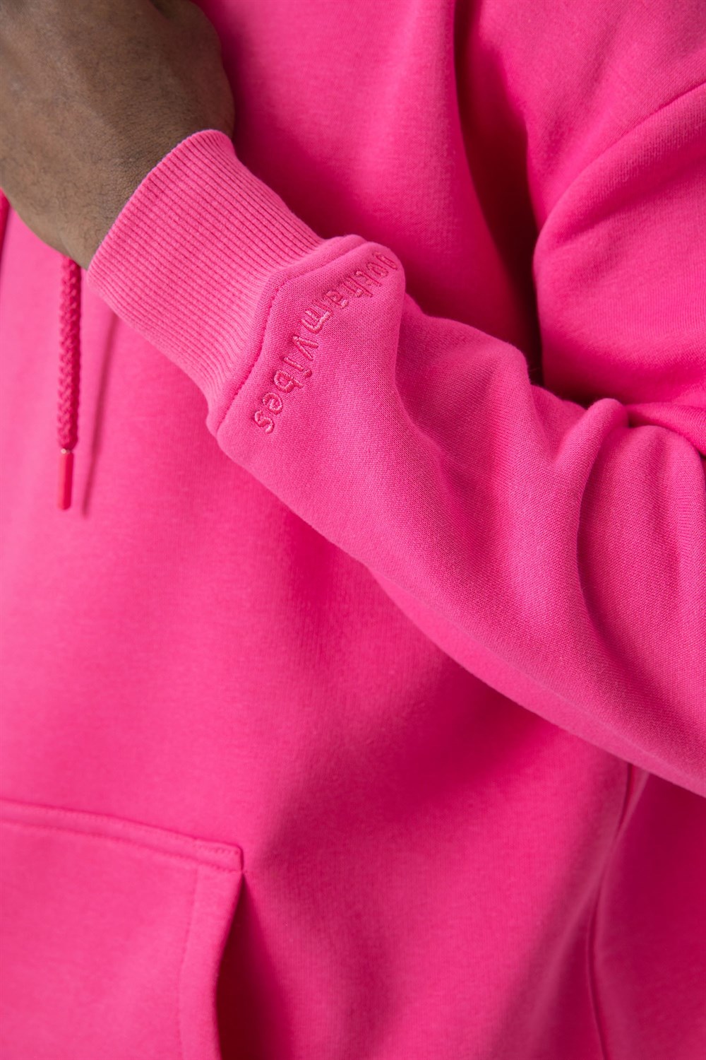 Erkek Stay Oversize Pembe Hoodie Sweatshirt