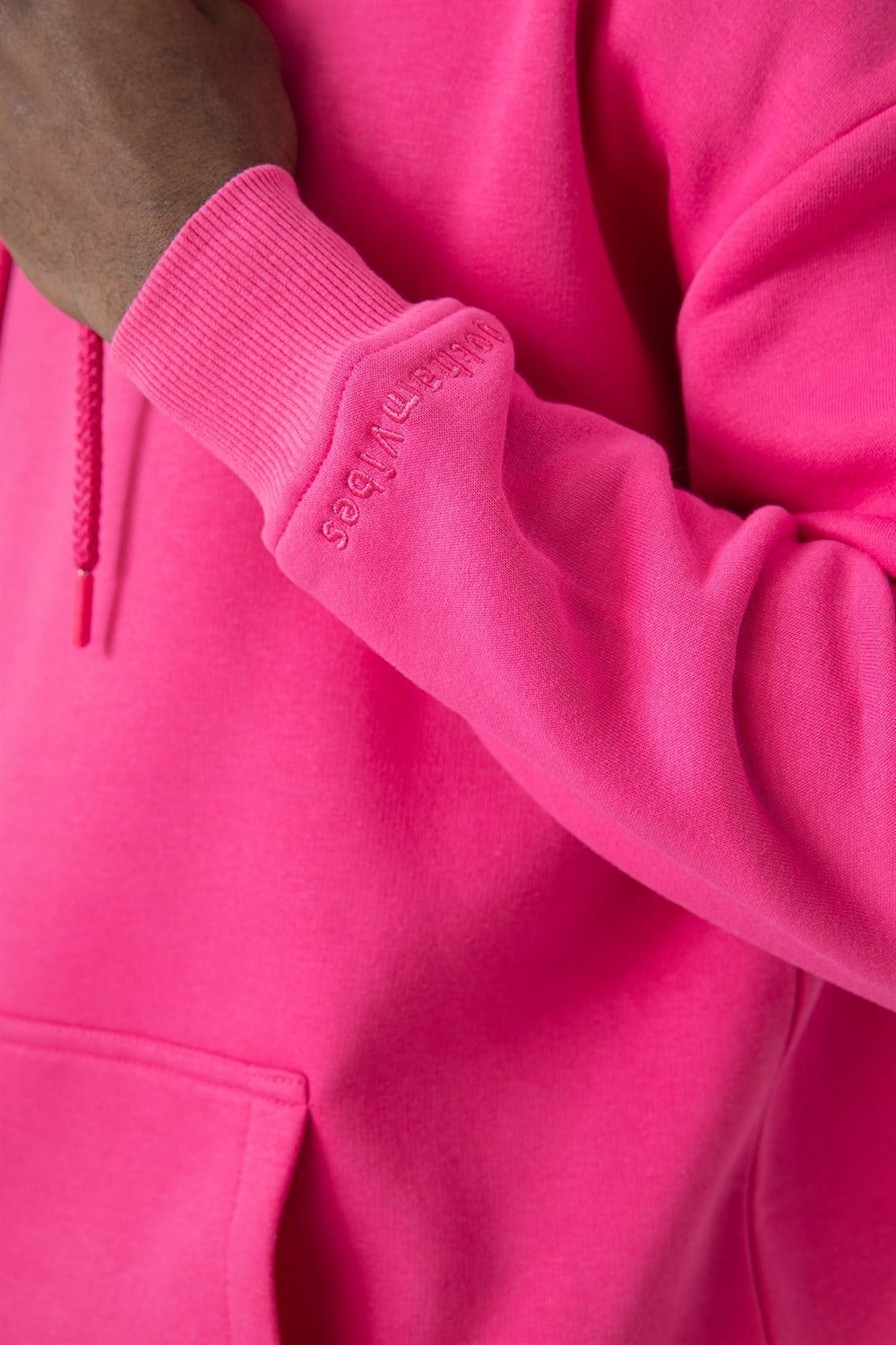 Erkek Stay Oversize Pembe Hoodie Sweatshirt