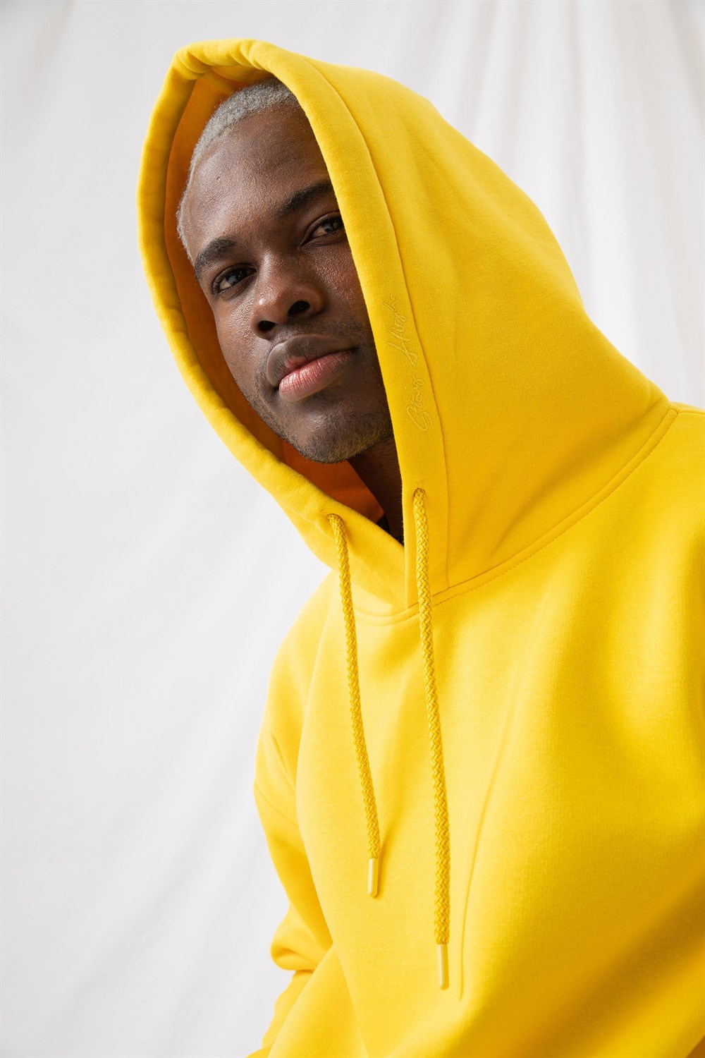 Erkek Stay Oversize Sarı Hoodie Sweatshirt