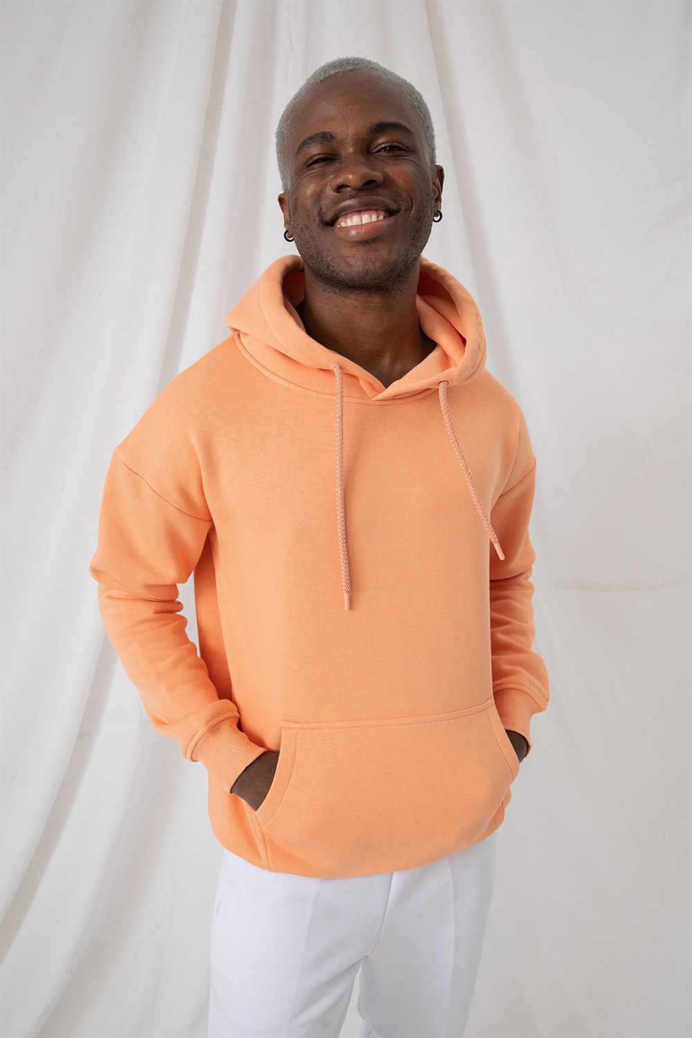 Erkek Stay Oversize Somon Hoodie Sweatshirt