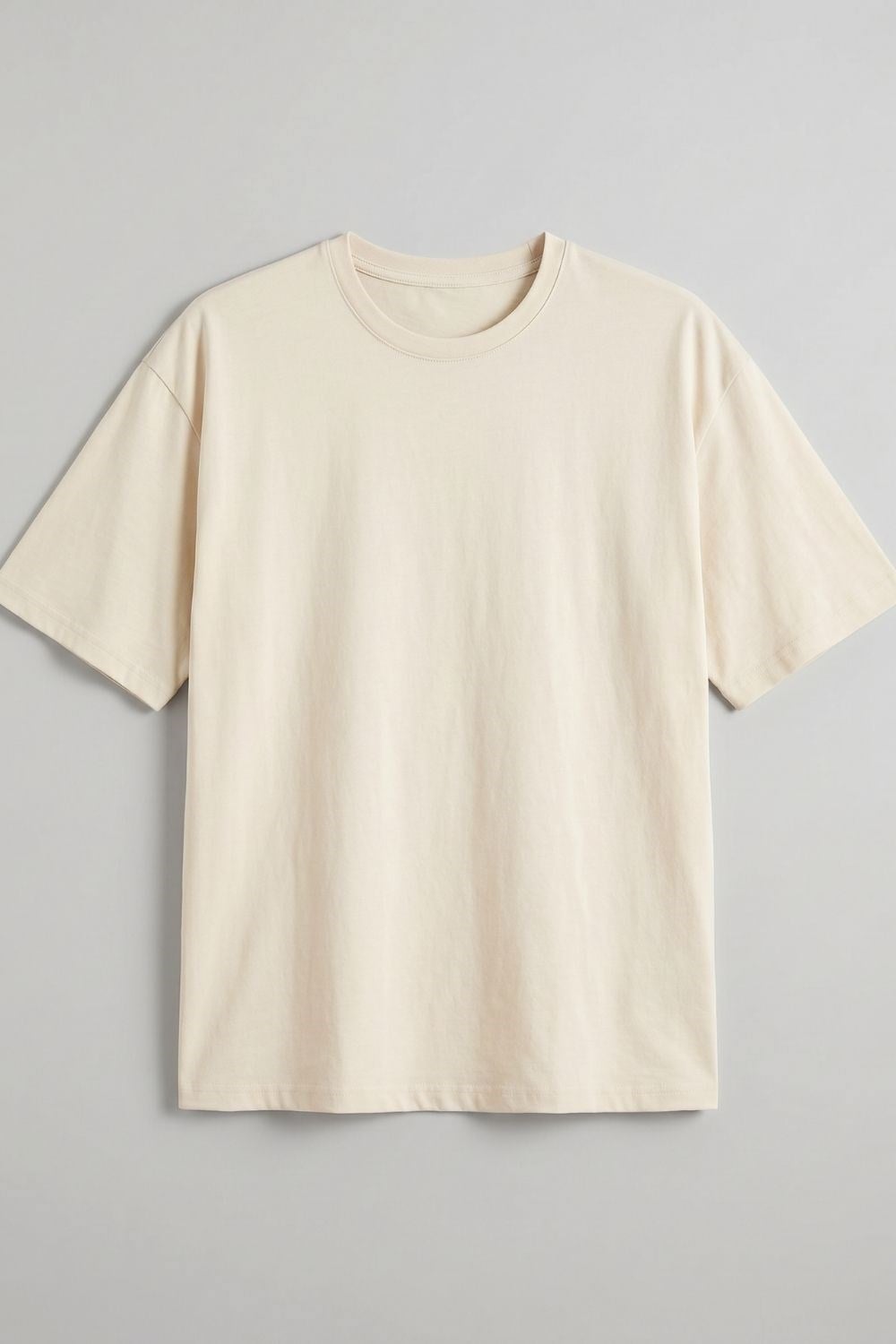 Erkek Timeless Oversize Krem T-Shirt