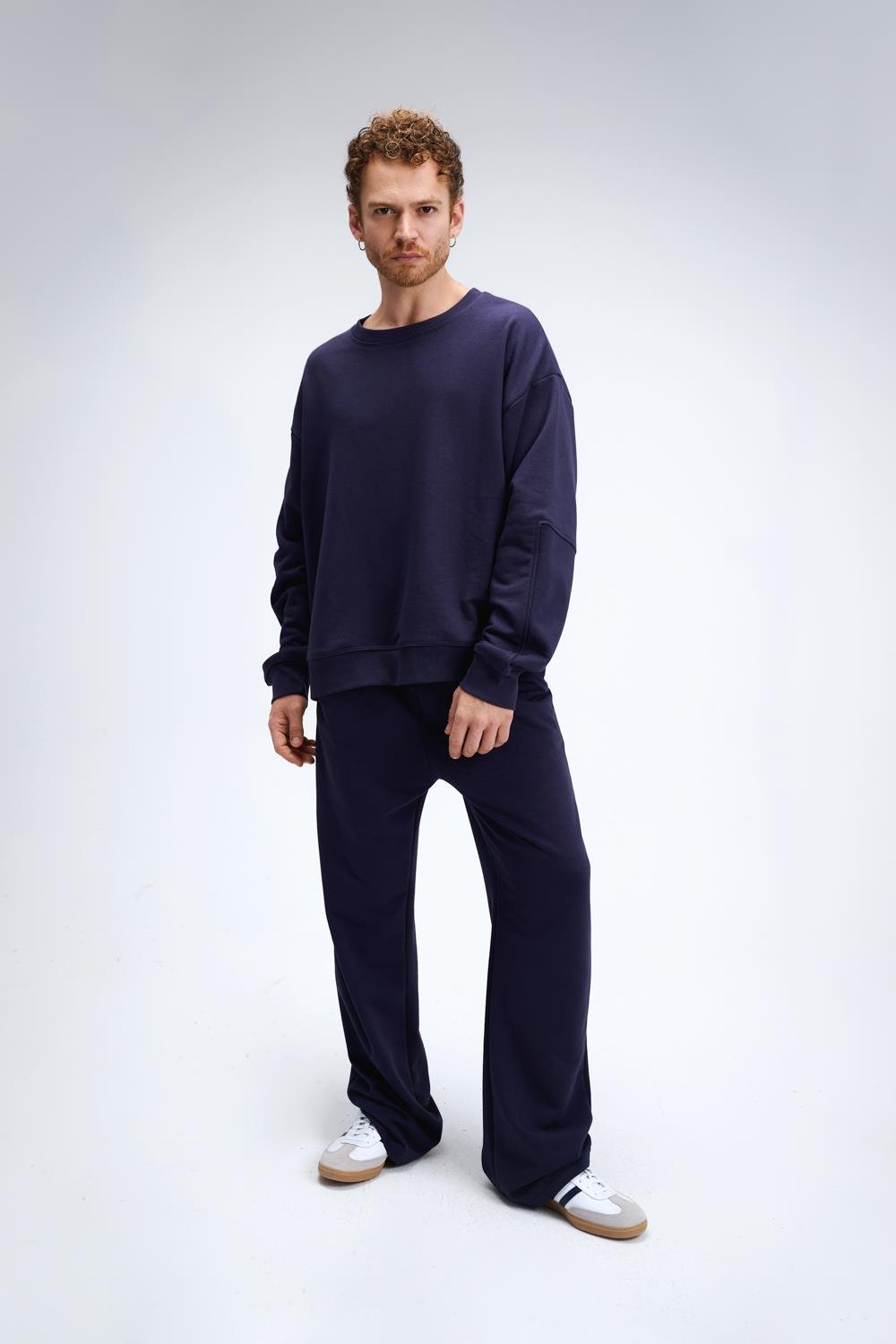 Erkek Timeless Oversize Lacivert Sweatshirt