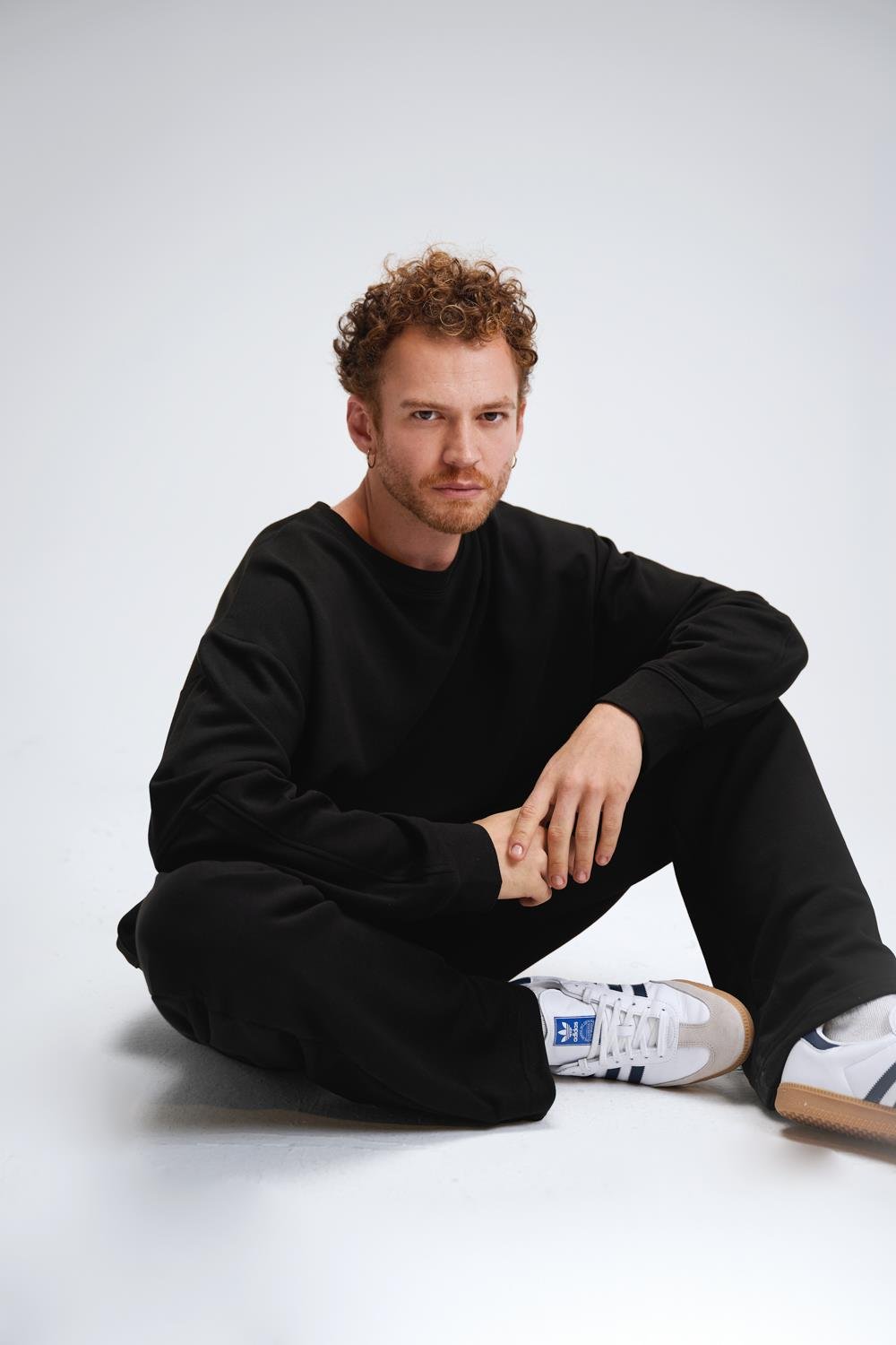 Erkek Timeless Oversize Siyah Sweatshirt