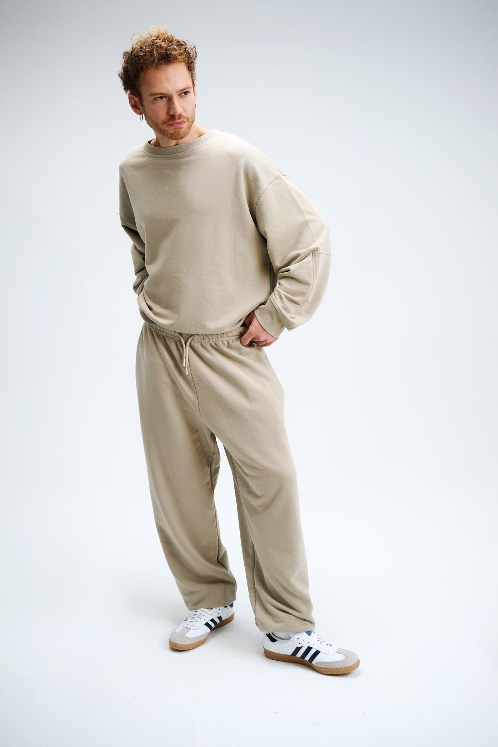 Erkek Timeless Oversize Vizon Sweatshirt