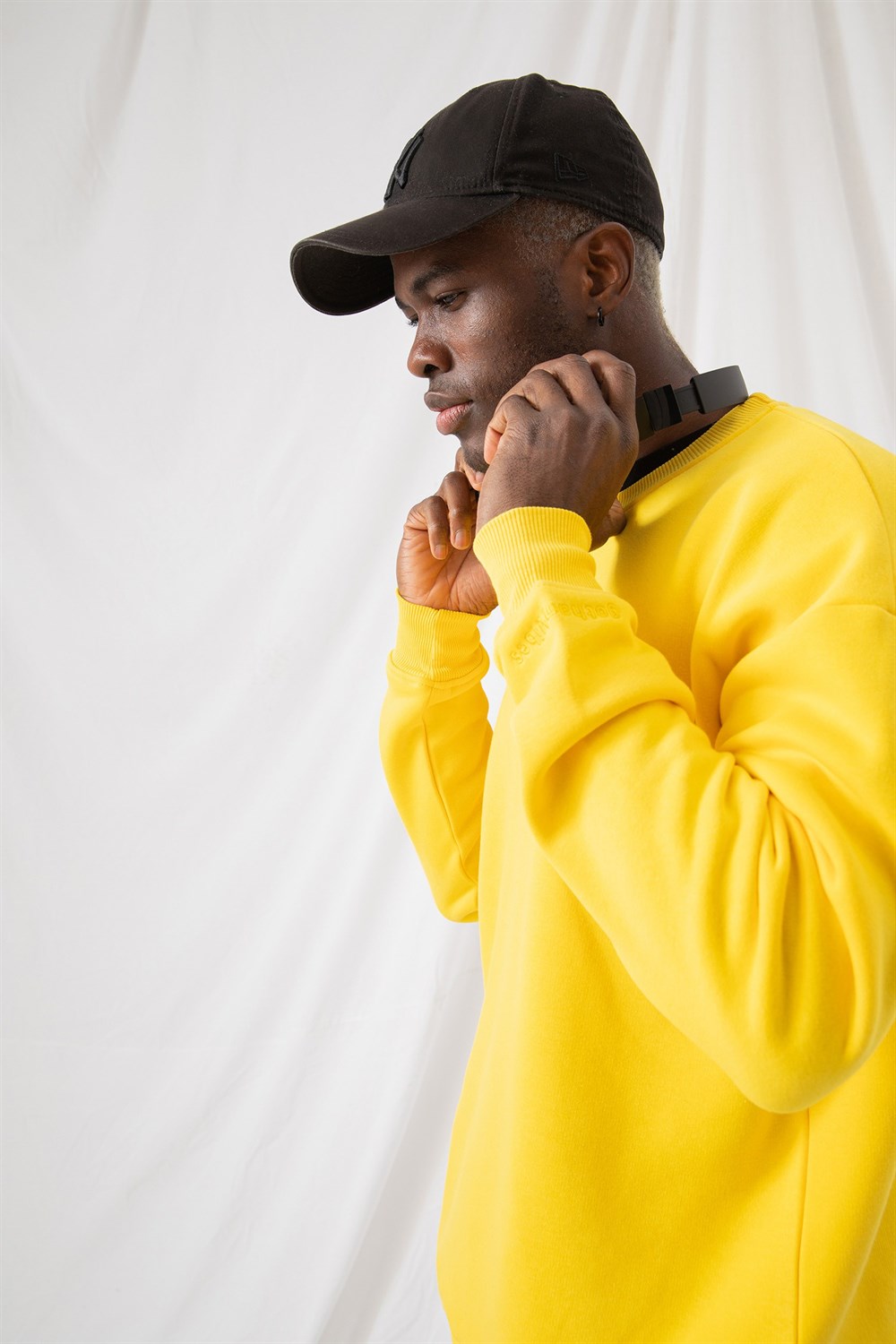 Erkek Vibe Oversize Sarı Sweatshirt