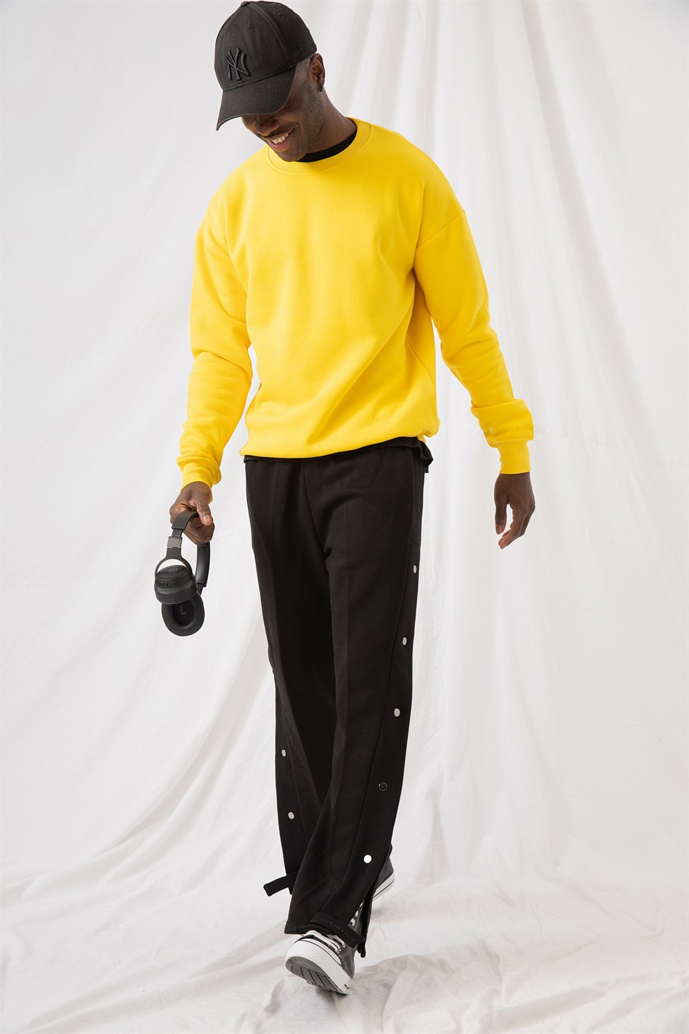 Erkek Vibe Oversize Sarı Sweatshirt