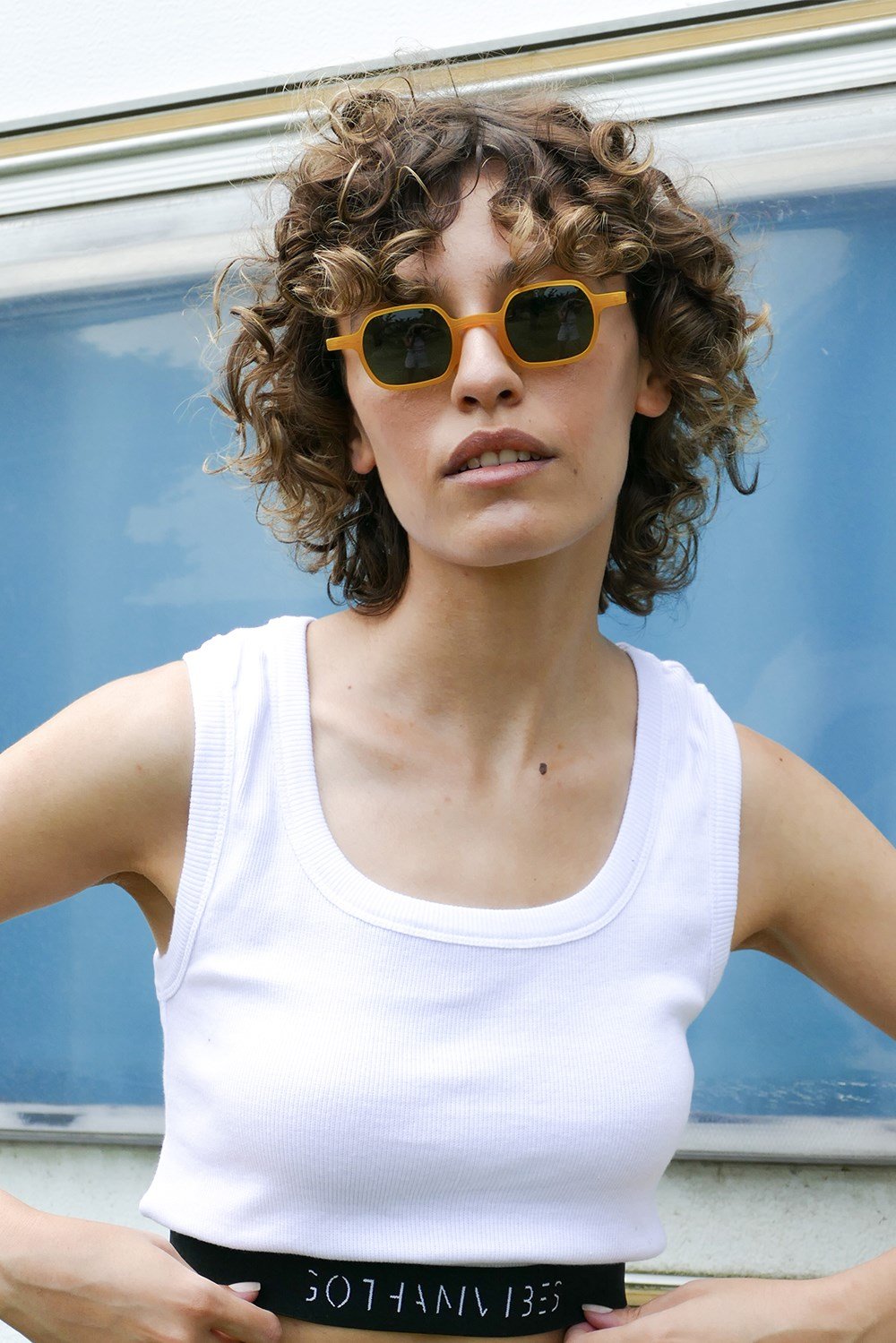 gothamVibes Hardal Kare Güneş Gözlüğü - 001