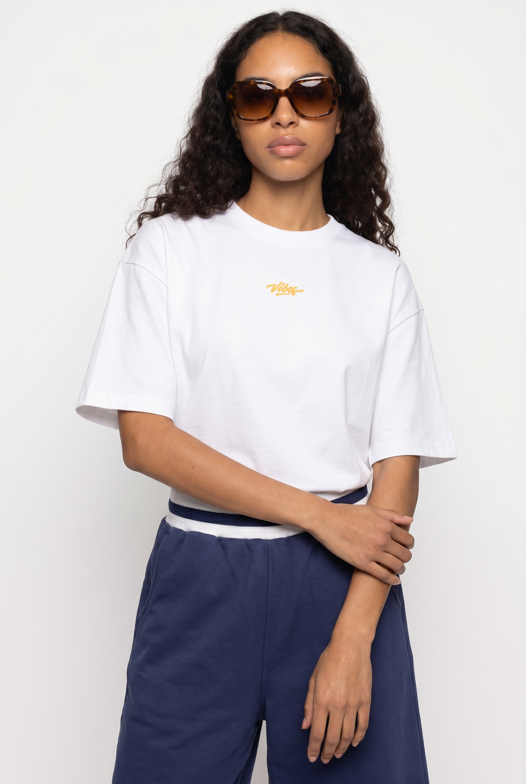 Kadın Amalfi Oversize Beyaz T-Shirt
