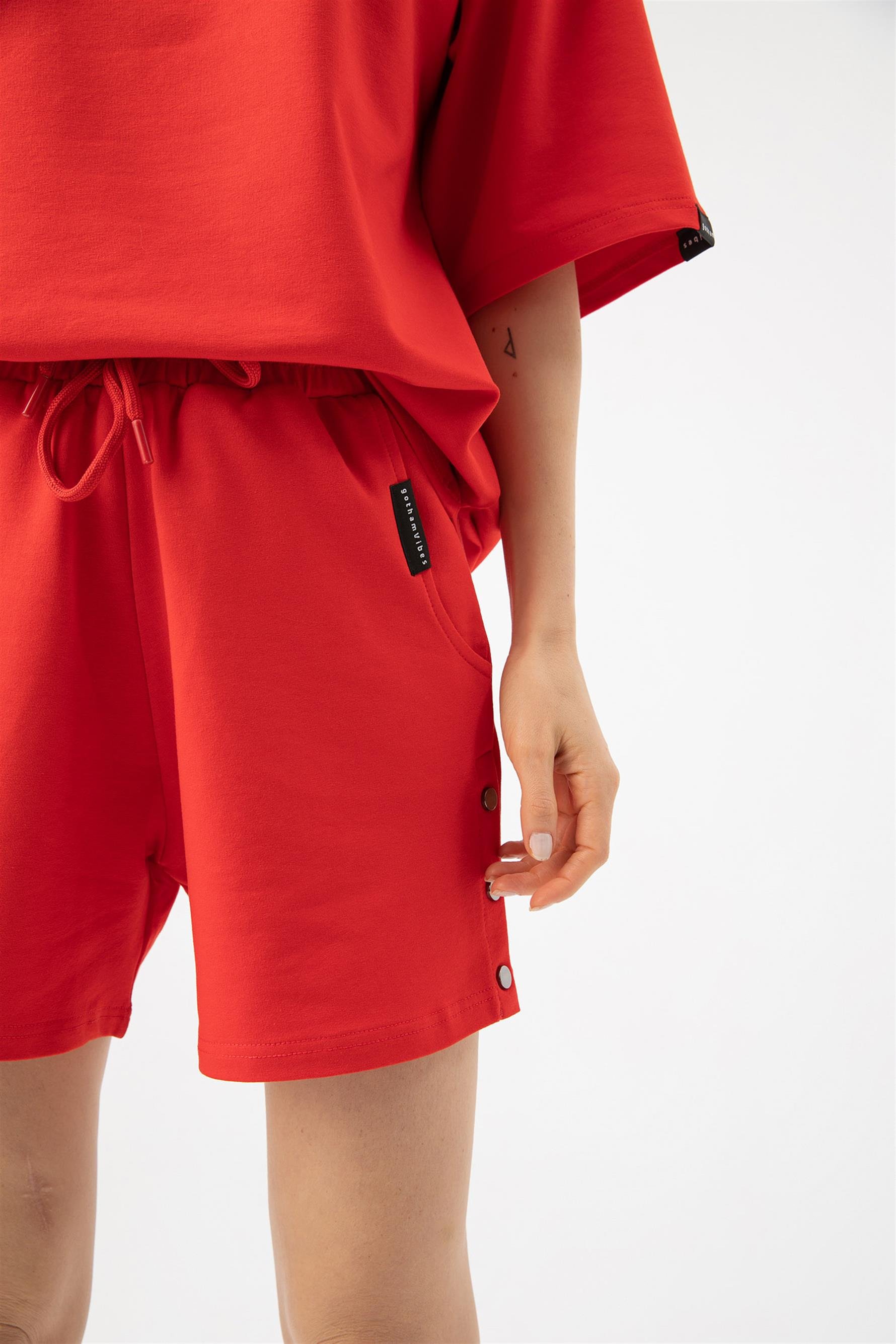 Kadın Base Bang  Kırmızı Şort