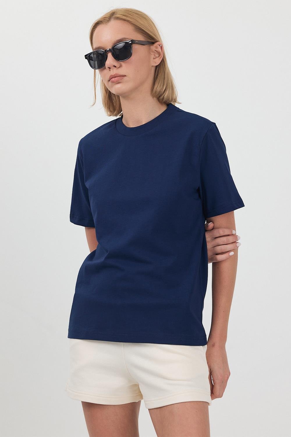 Kadın Basic Lacivert T-Shirt