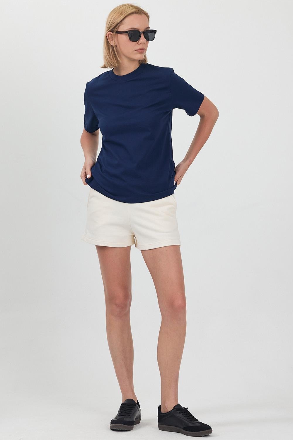 Kadın Basic Lacivert T-Shirt