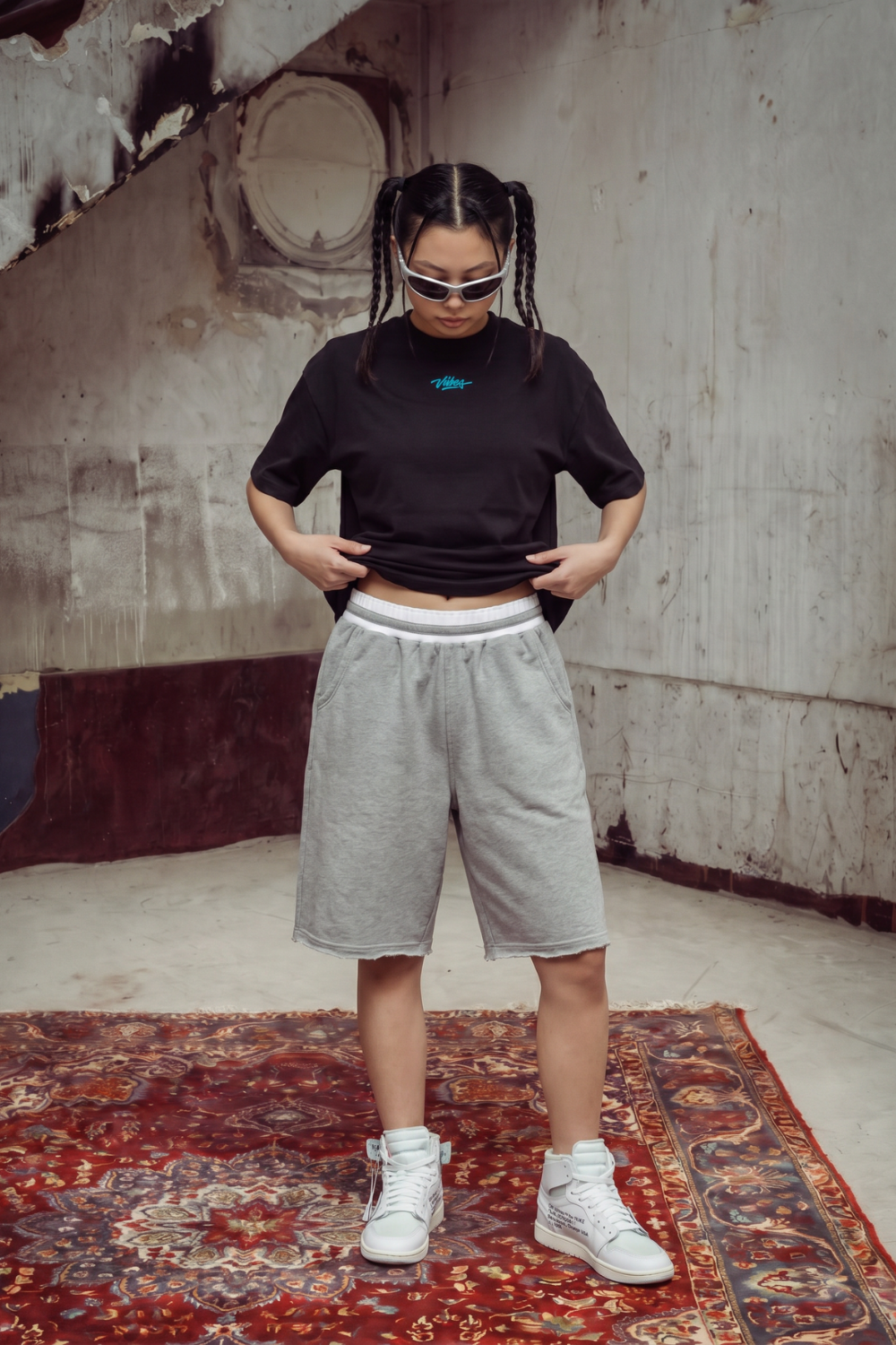 Kadın Boxy Anatolian Siyah Premium T-Shirt