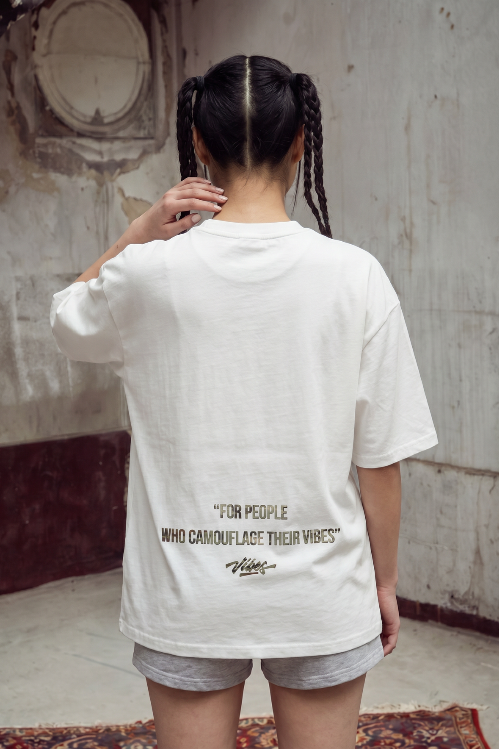 Kadın Boxy Chaos Beyaz Premium T-Shirt
