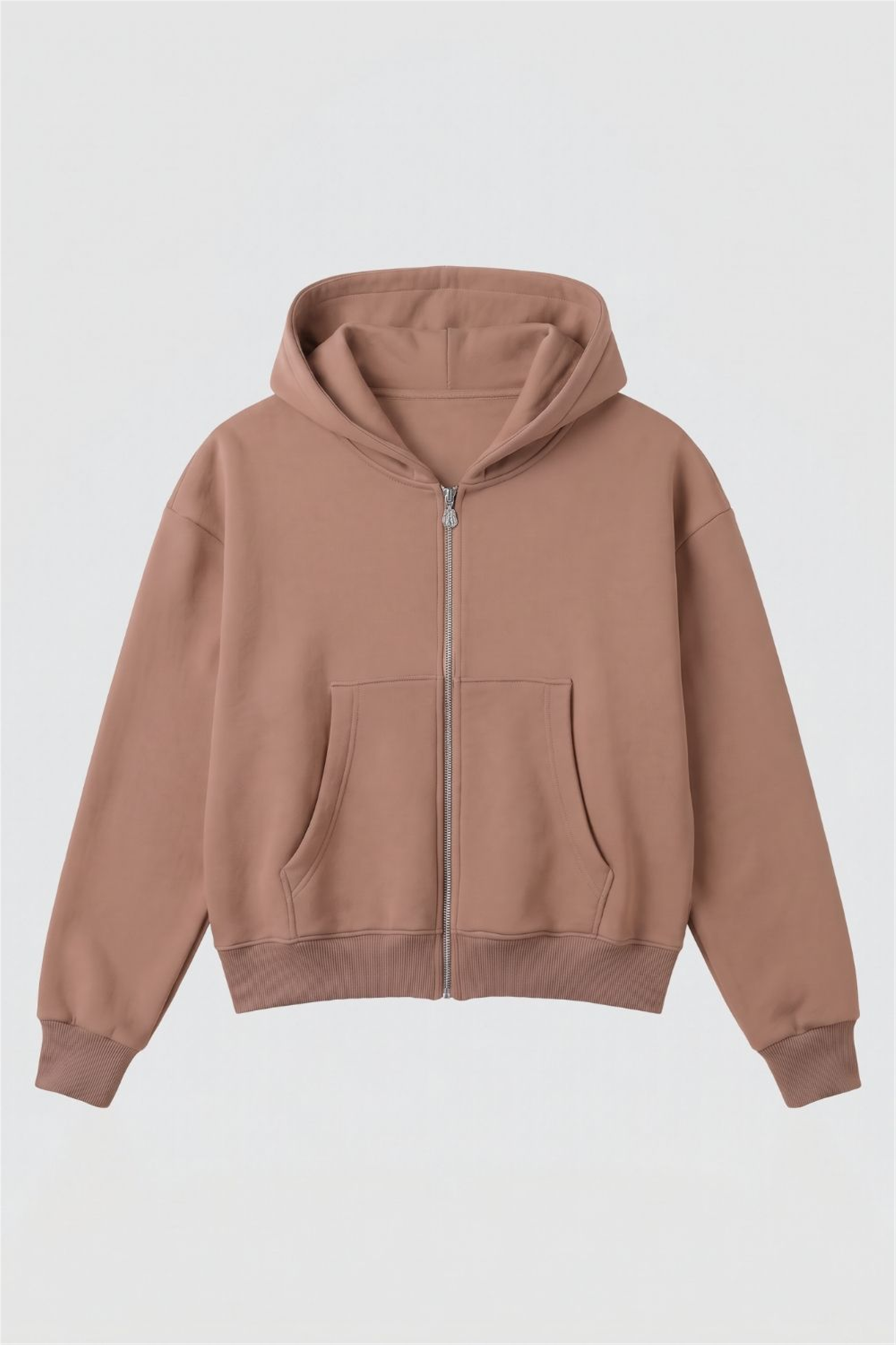 Kadın Chill Oversize Somon Fermuarlı Sweatshirt