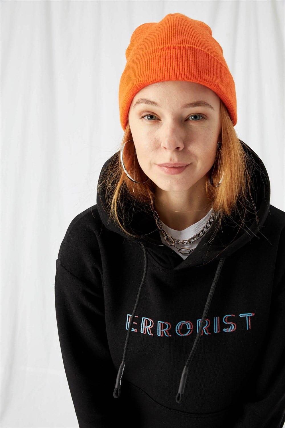 Kadın Errorist Hoodie Sweatshirt
