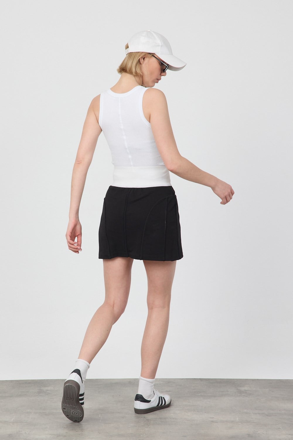 Kadın Fitilli Kalın Askılı Basic Beyaz Atlet